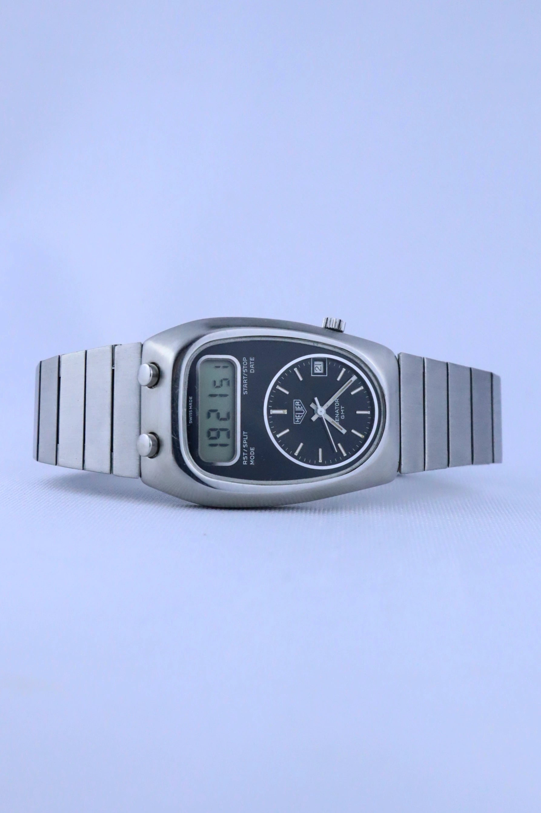 1970s Heuer Chronosplit Senator GMT