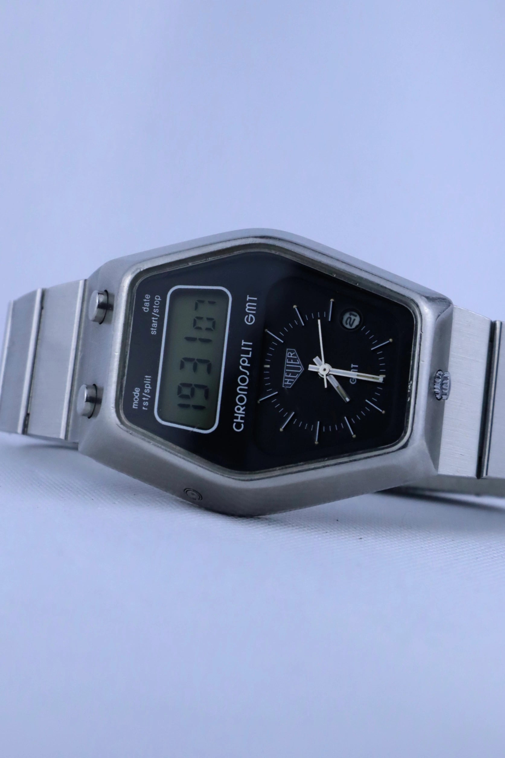 1970s Heuer Chronosplit GMT Manhattan 104.403