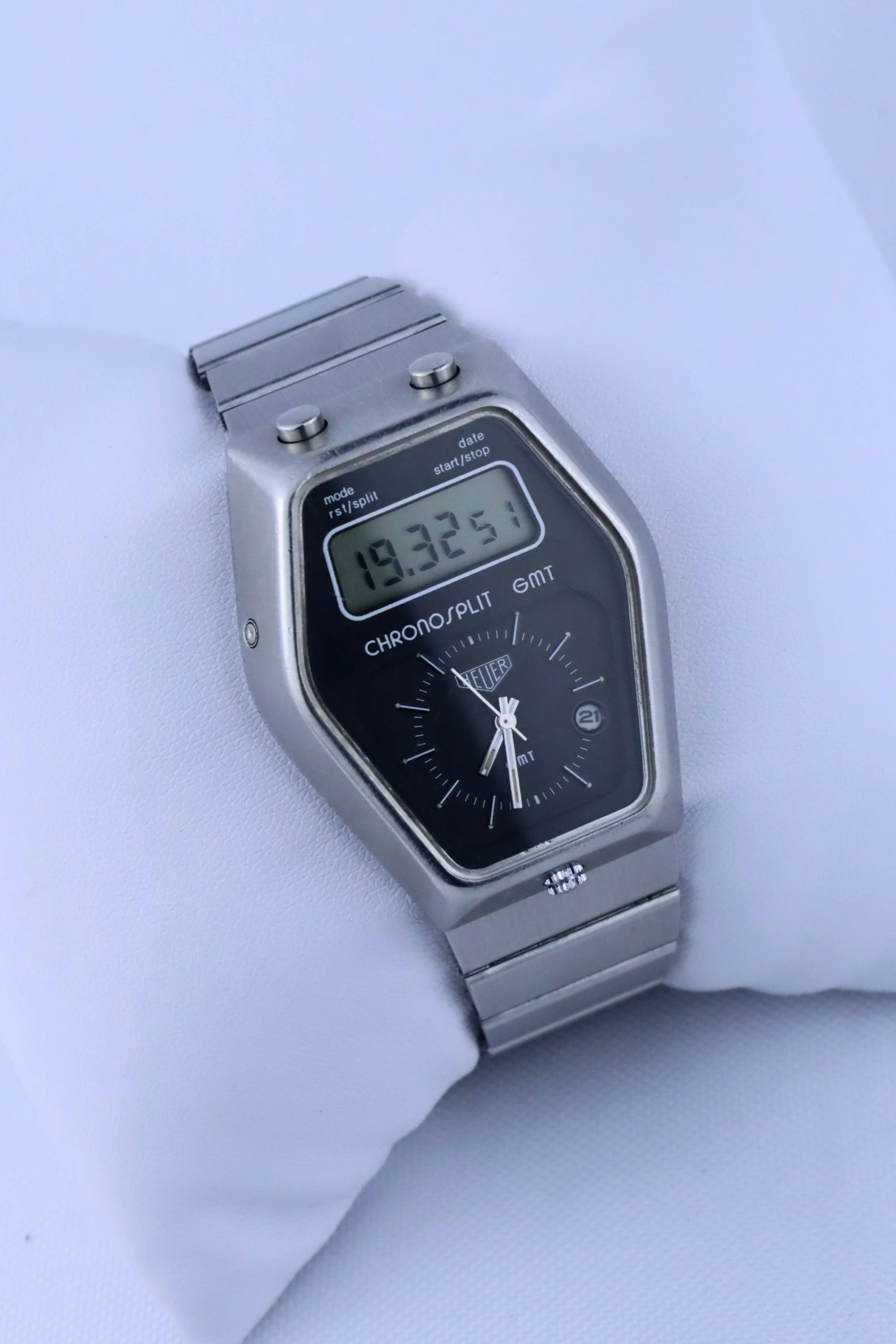 1970s Heuer Chronosplit GMT Manhattan 104.403