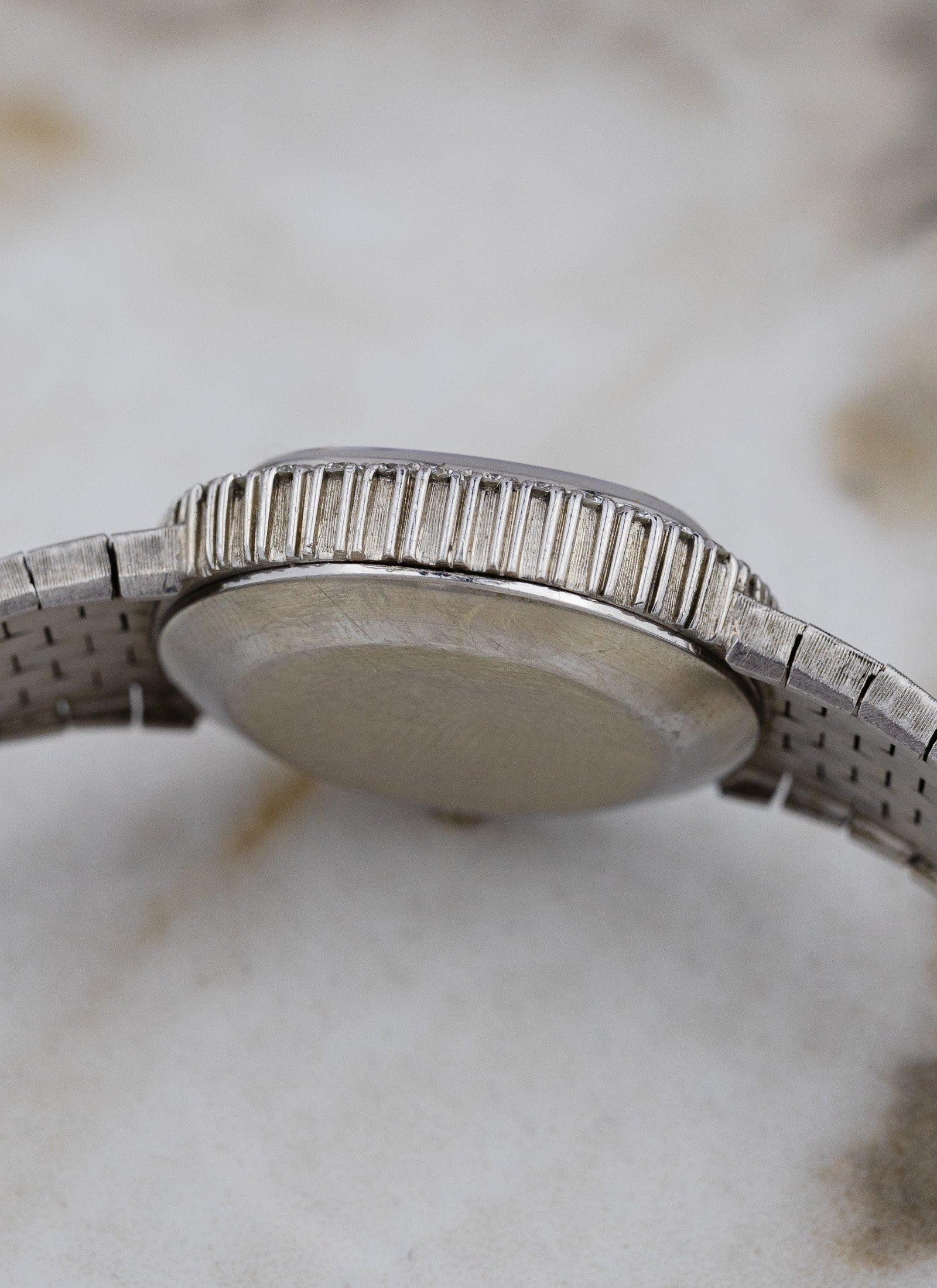 1968 Ladies 18K WG IWC Lapis Lazuli Diamond Bezel cal. 41 Serviced