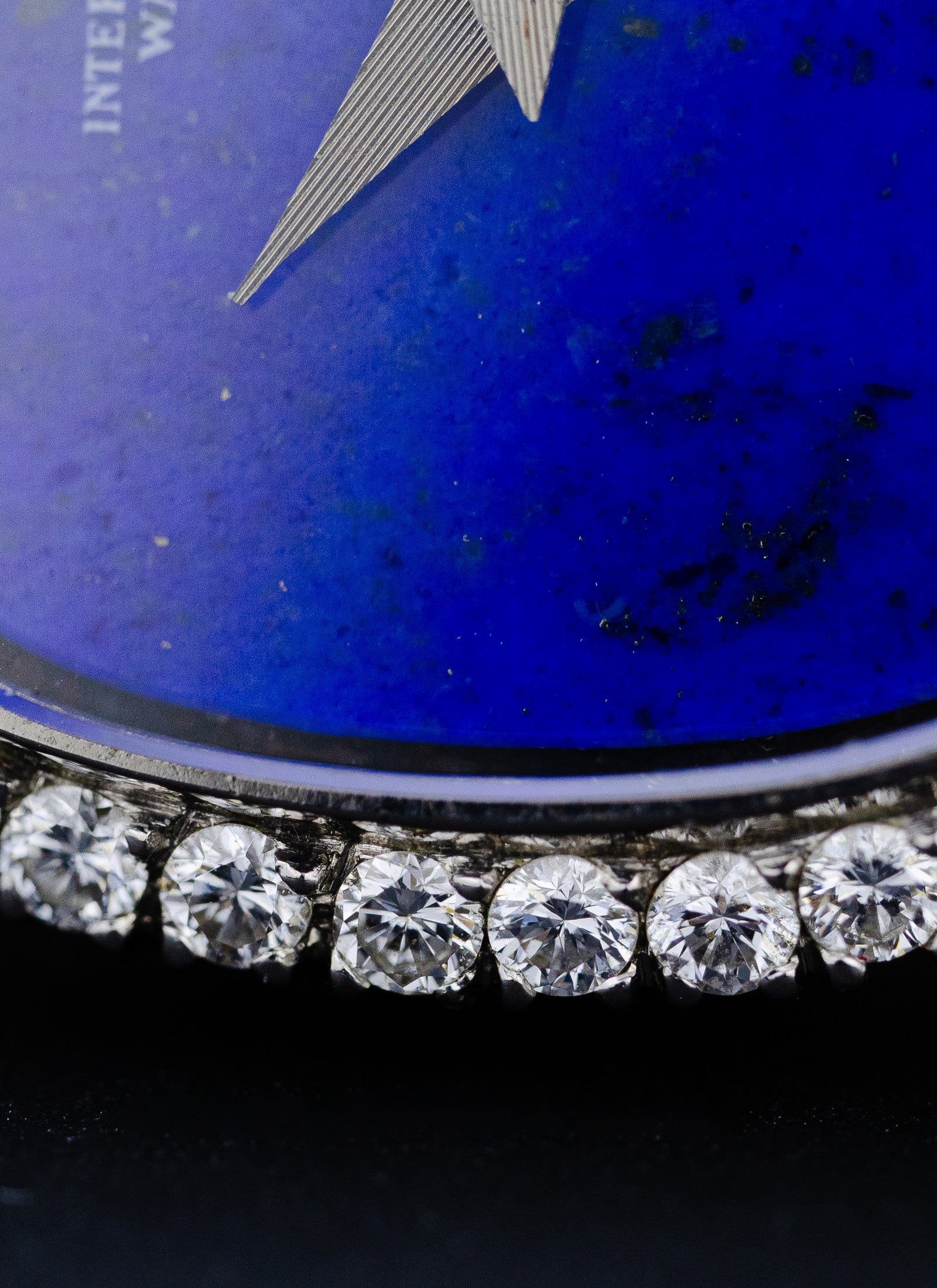 1968 Ladies 18K WG IWC Lapis Lazuli Diamond Bezel cal. 41 Serviced