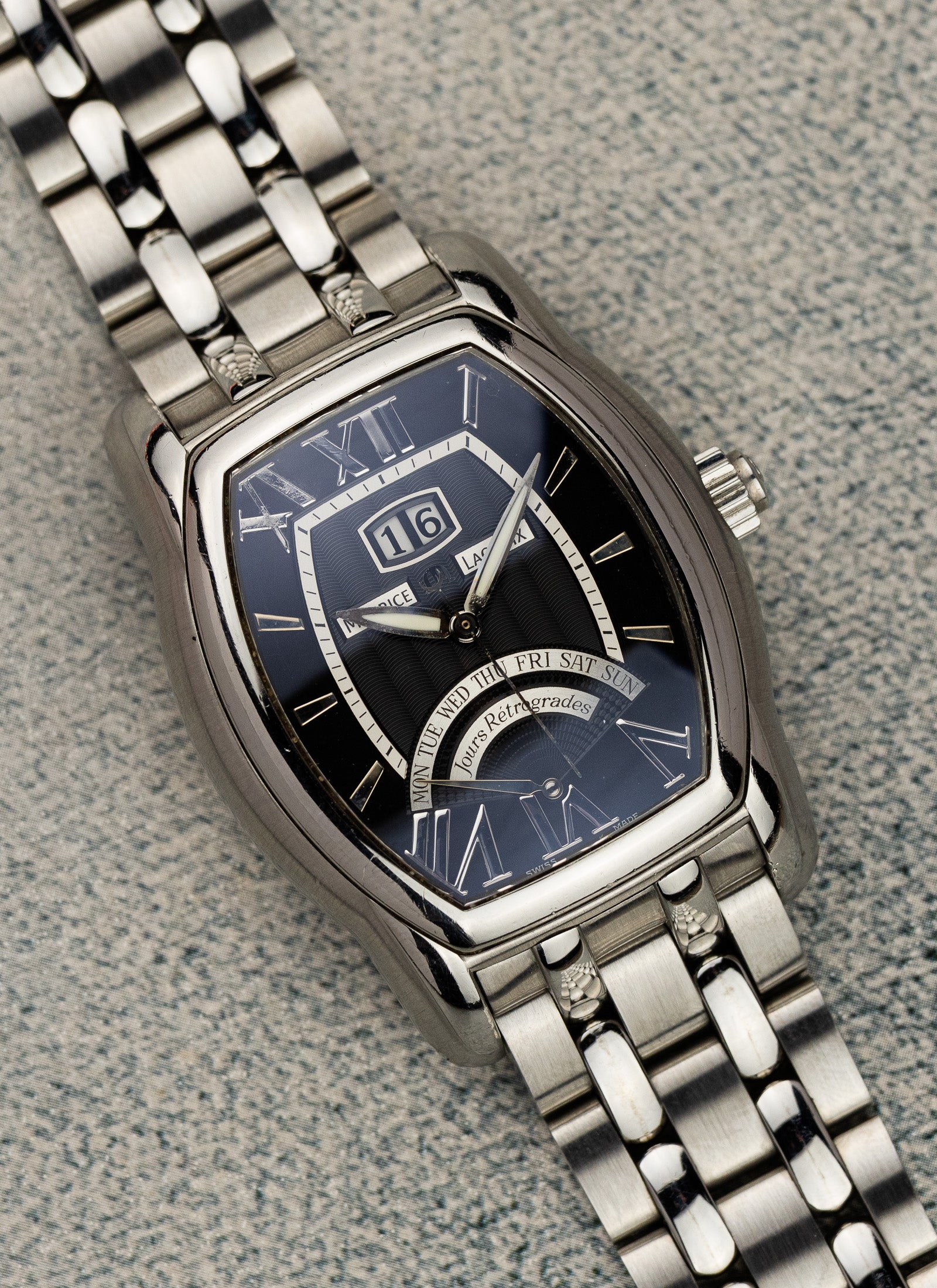 2010s Maurice Lacroix Masterpiece Jours Rétrogrades Tonneau MP6119 cal. ML 102