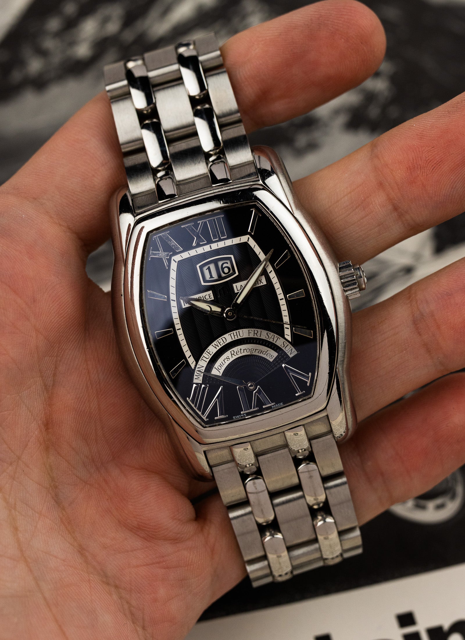 2010s Maurice Lacroix Masterpiece Jours Rétrogrades Tonneau MP6119 cal. ML 102