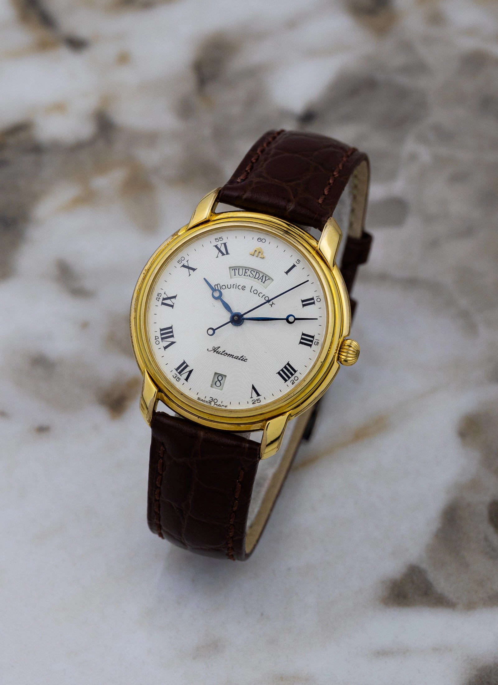 1990s Maurice Lacroix Day-Date 09329 Serviced