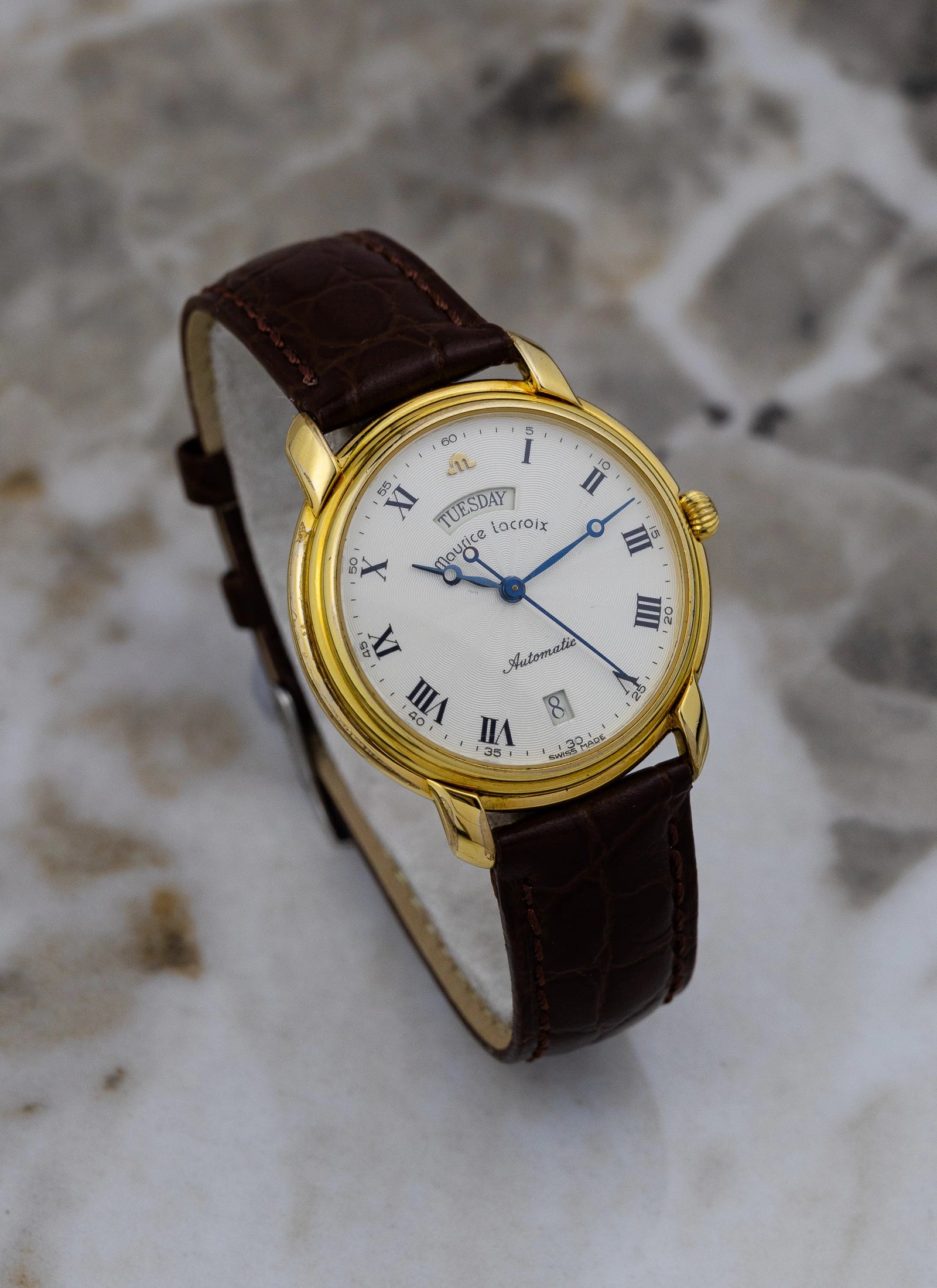 1990s Maurice Lacroix Day-Date 09329 Serviced
