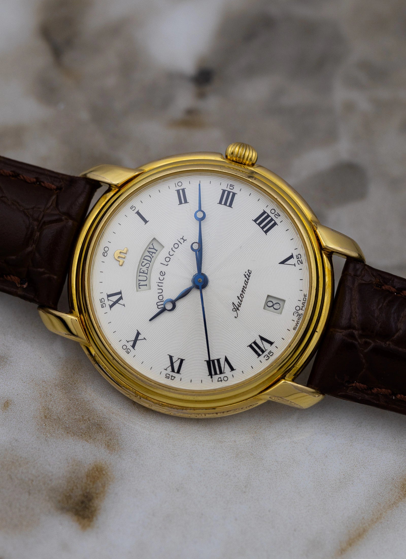 1990s Maurice Lacroix Day-Date 09329 Serviced