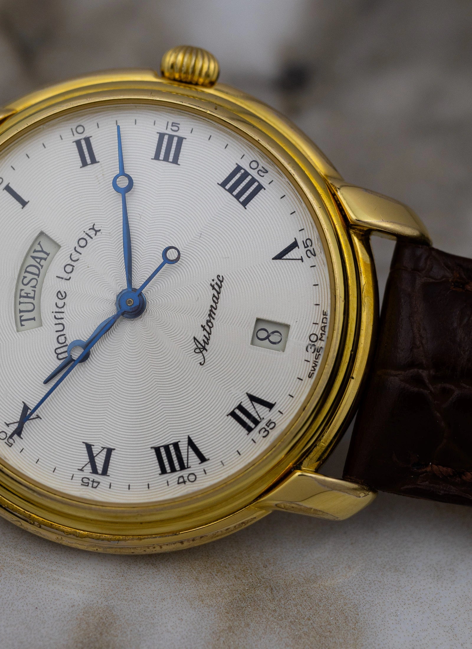 1990s Maurice Lacroix Day-Date 09329 Serviced