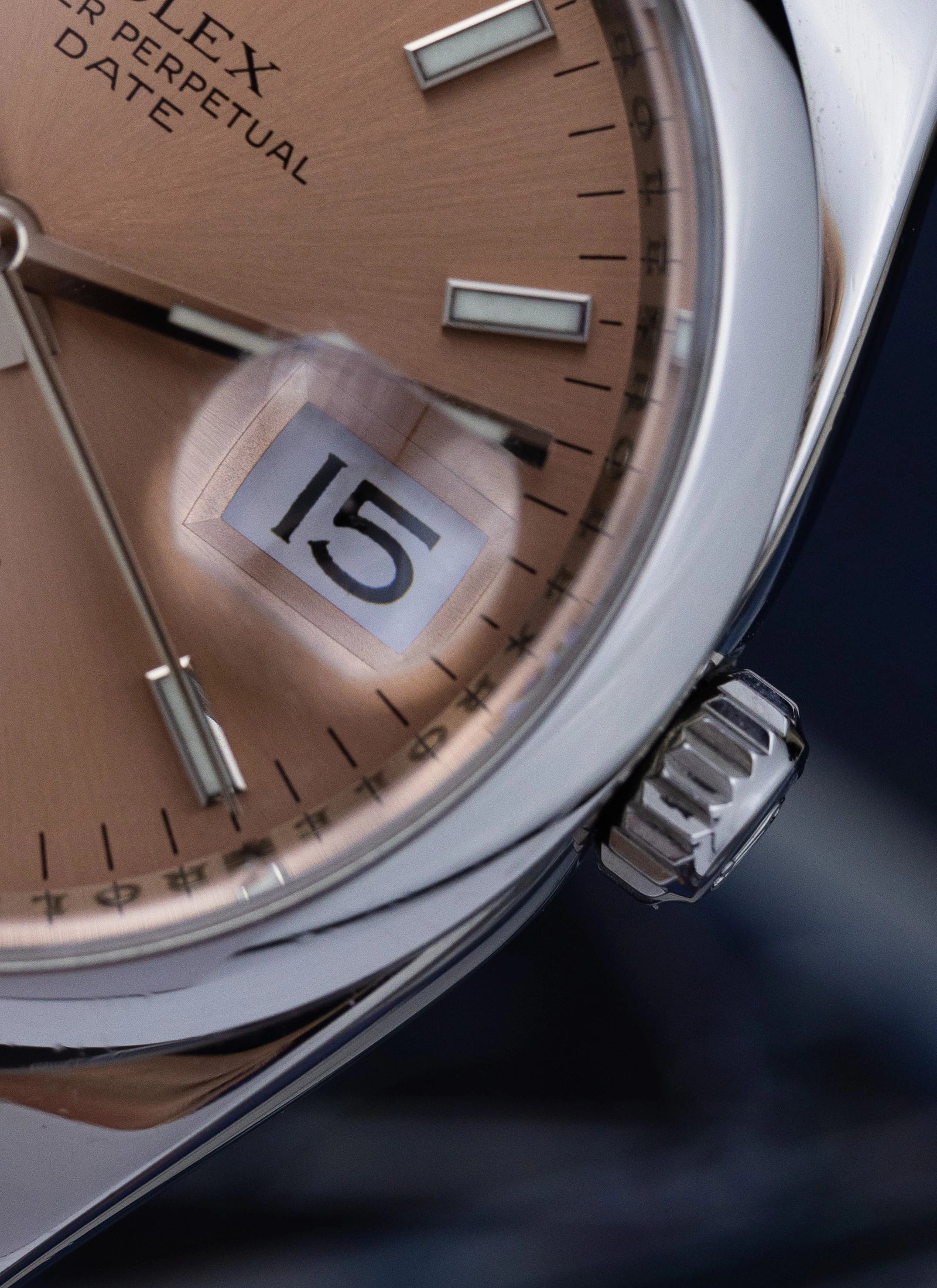 2007 Rolex Oyster Perpetual Date Salmon Dial 115200 Box