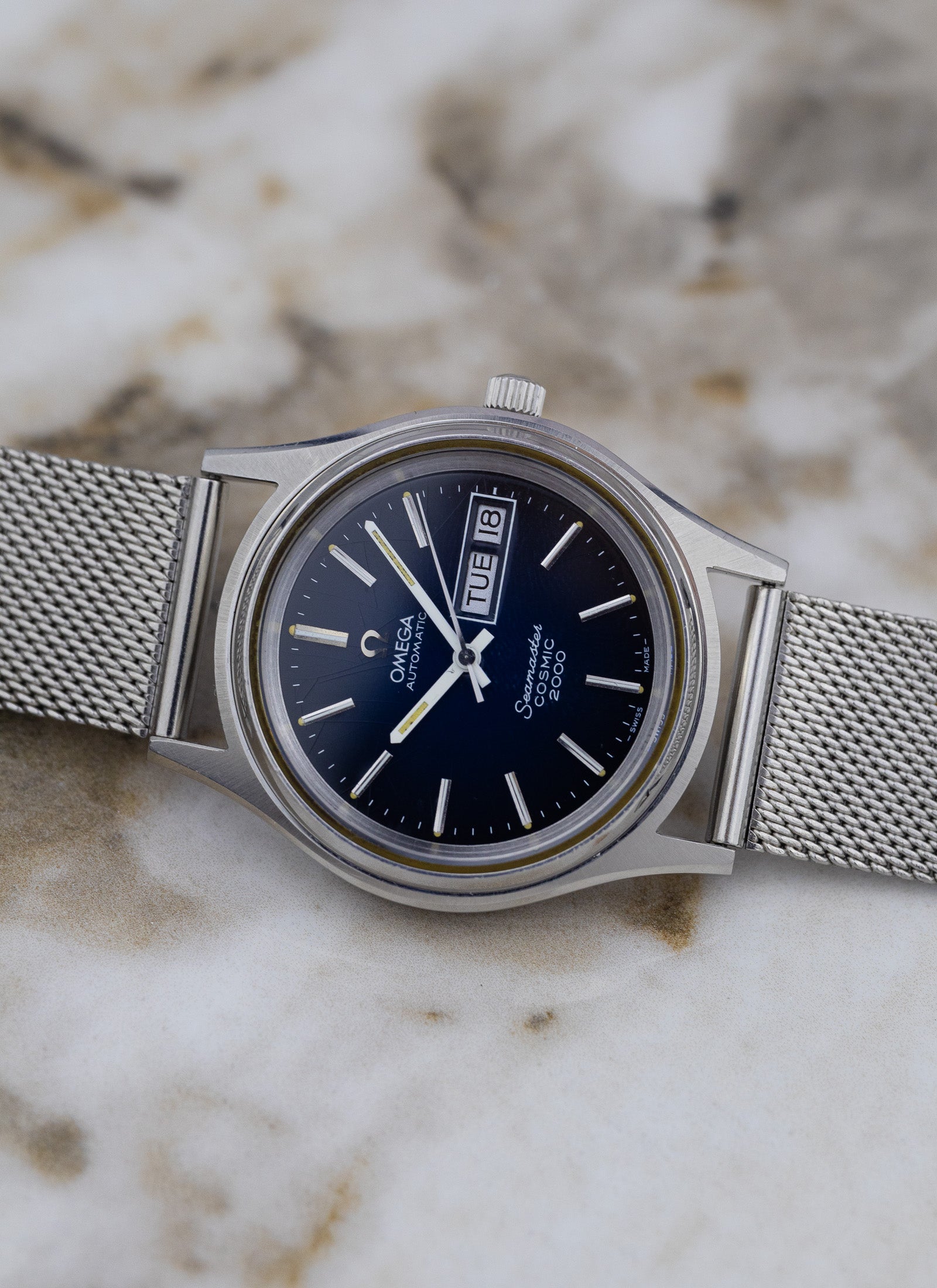 1973 Omega Seamaster Cosmic 2000 Blue Vignette 166.029 cal. 1022 Serviced