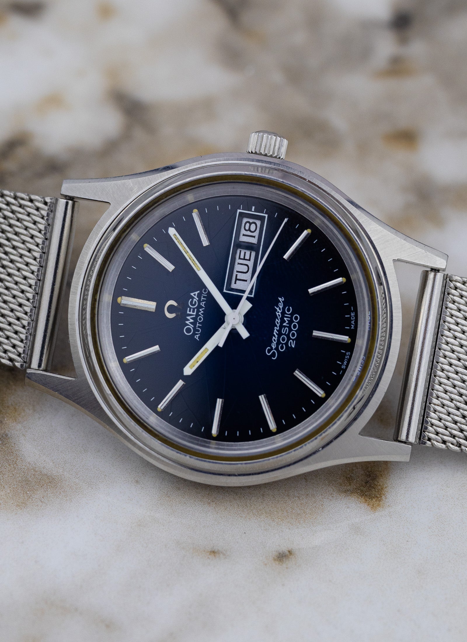 1973 Omega Seamaster Cosmic 2000 Blue Vignette 166.029 cal. 1022 Serviced