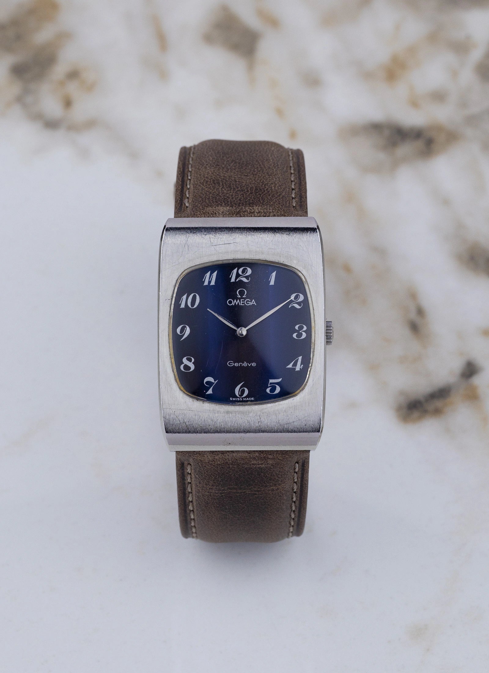 1973 Omega Geneve Tv-Dial Navy Holo Breguet 111.0117 cal. 625