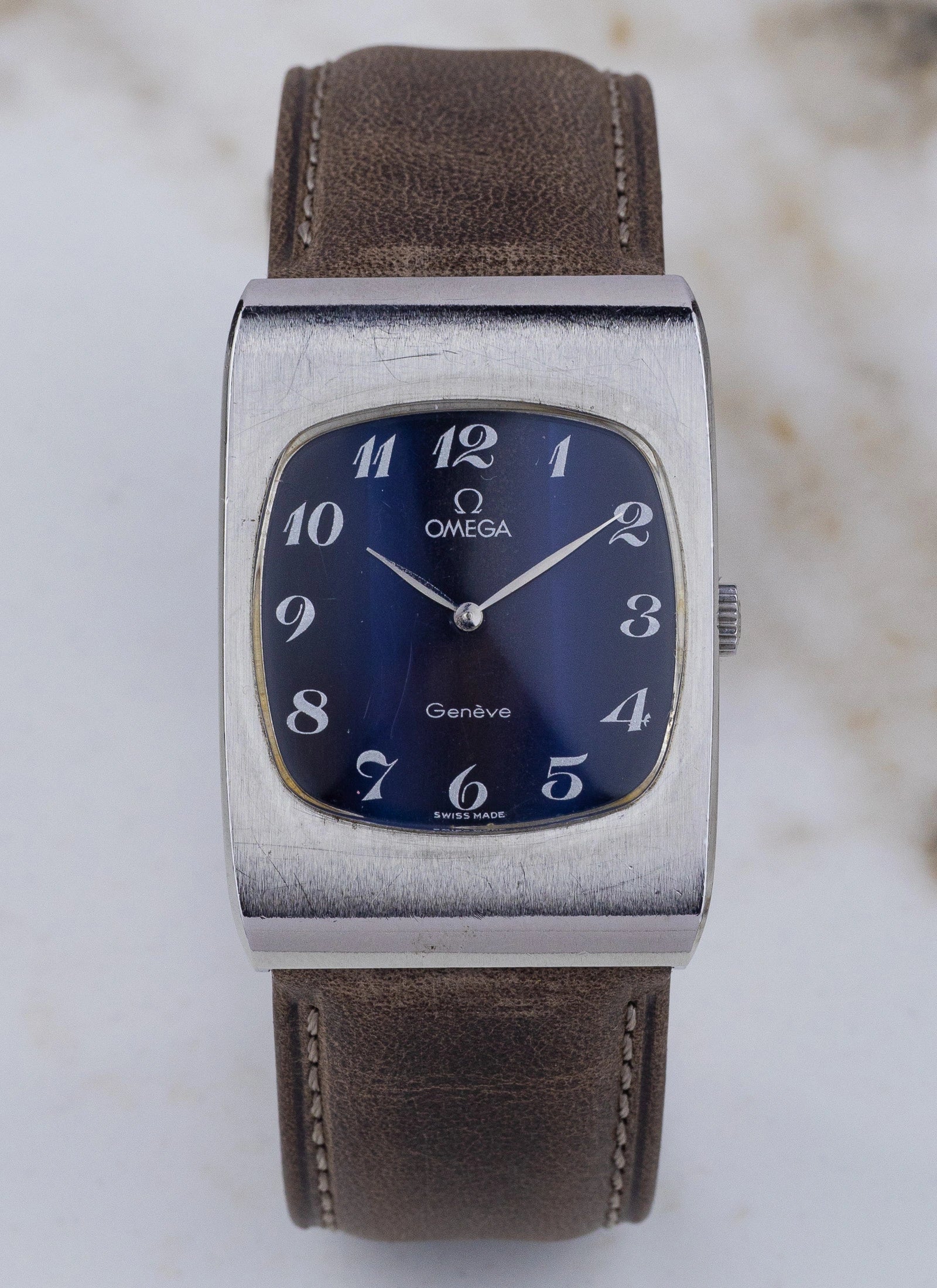 1973 Omega Geneve Tv-Dial Navy Holo Breguet 111.0117 cal. 625