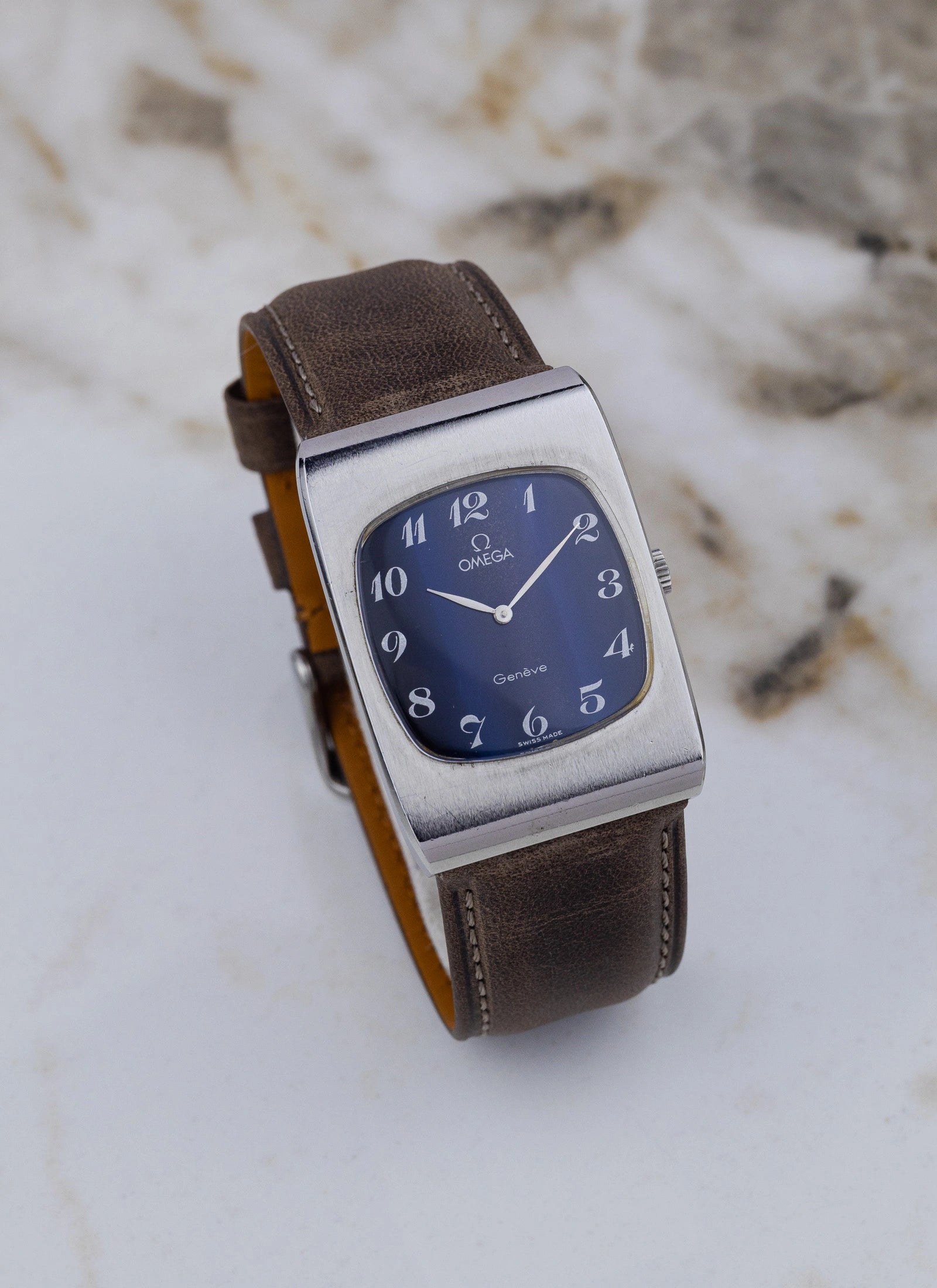 1973 Omega Geneve Tv-Dial Navy Holo Breguet 111.0117 cal. 625