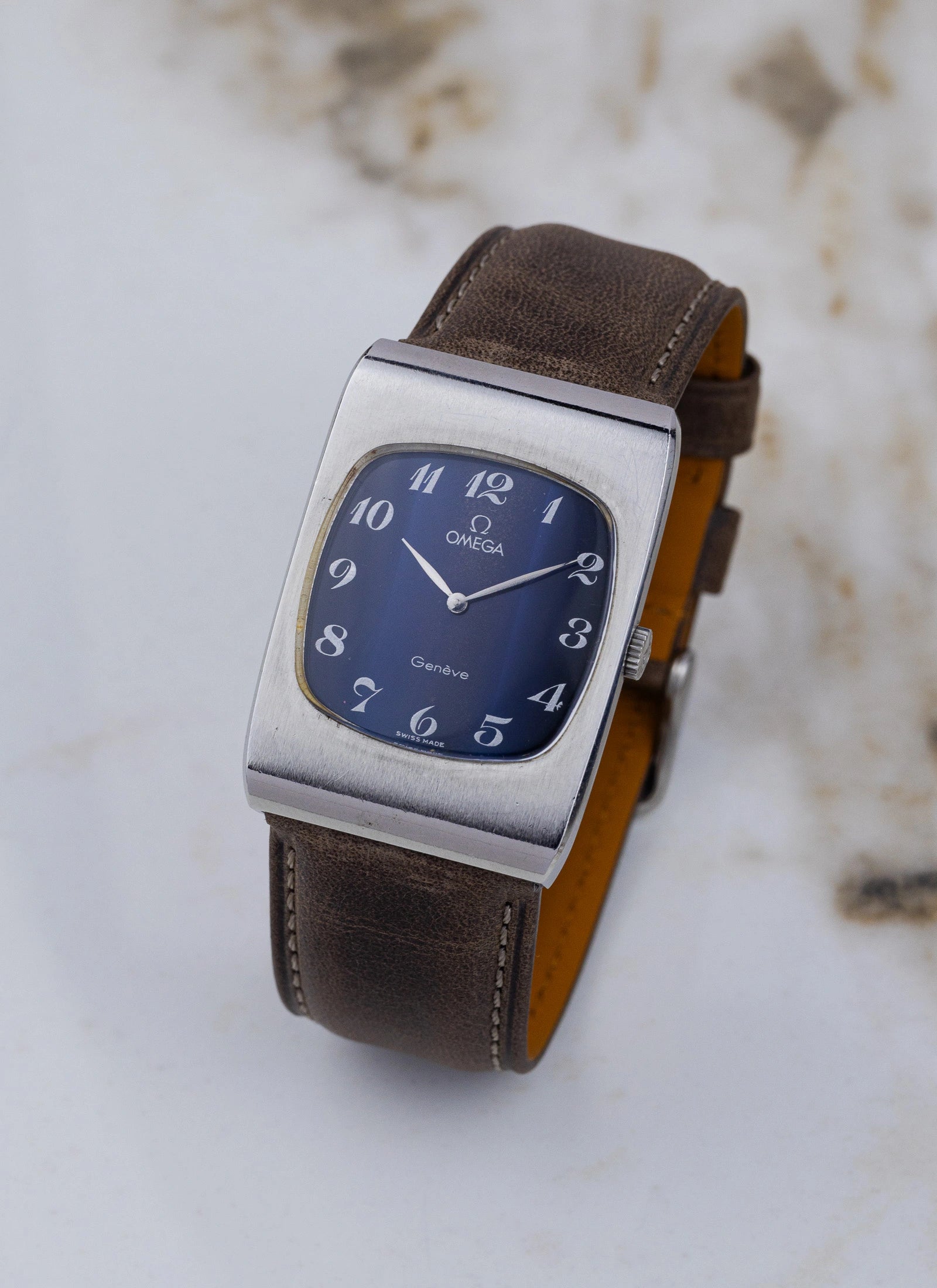 1973 Omega Geneve Tv-Dial Navy Holo Breguet 111.0117 cal. 625
