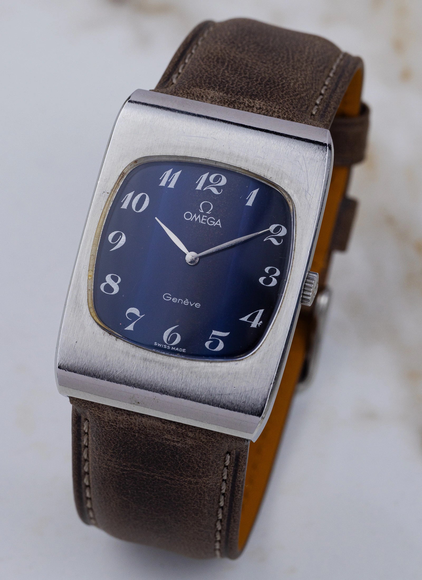 1973 Omega Geneve Tv-Dial Navy Holo Breguet 111.0117 cal. 625