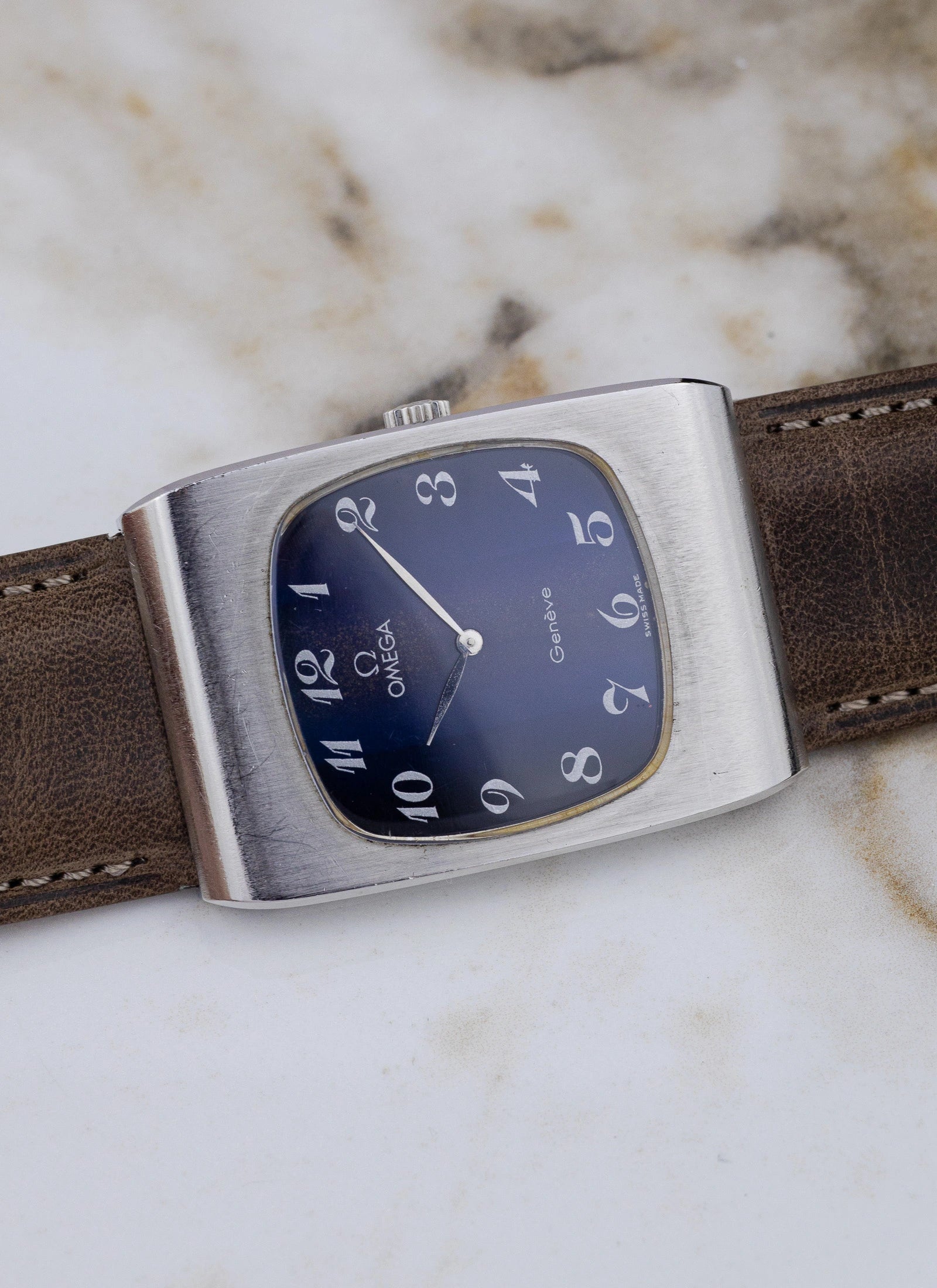 1973 Omega Geneve Tv-Dial Navy Holo Breguet 111.0117 cal. 625