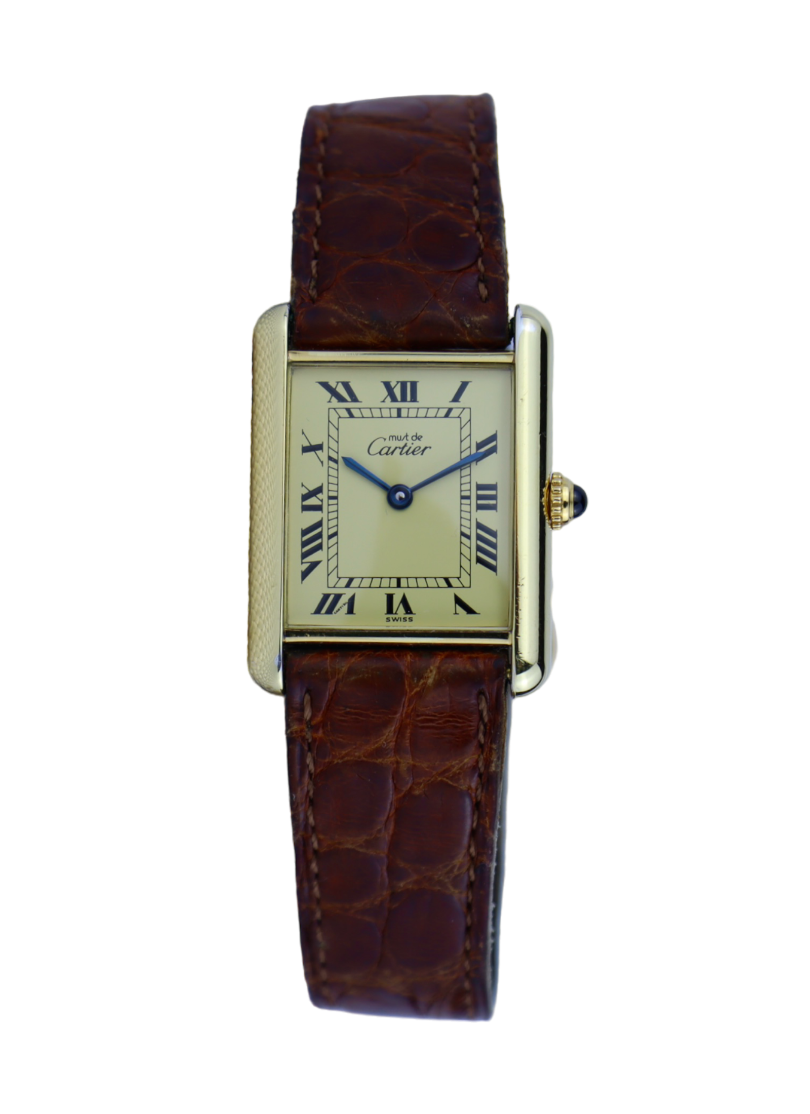 1989 Must de Cartier Tank Vermeil 59005 Full Set