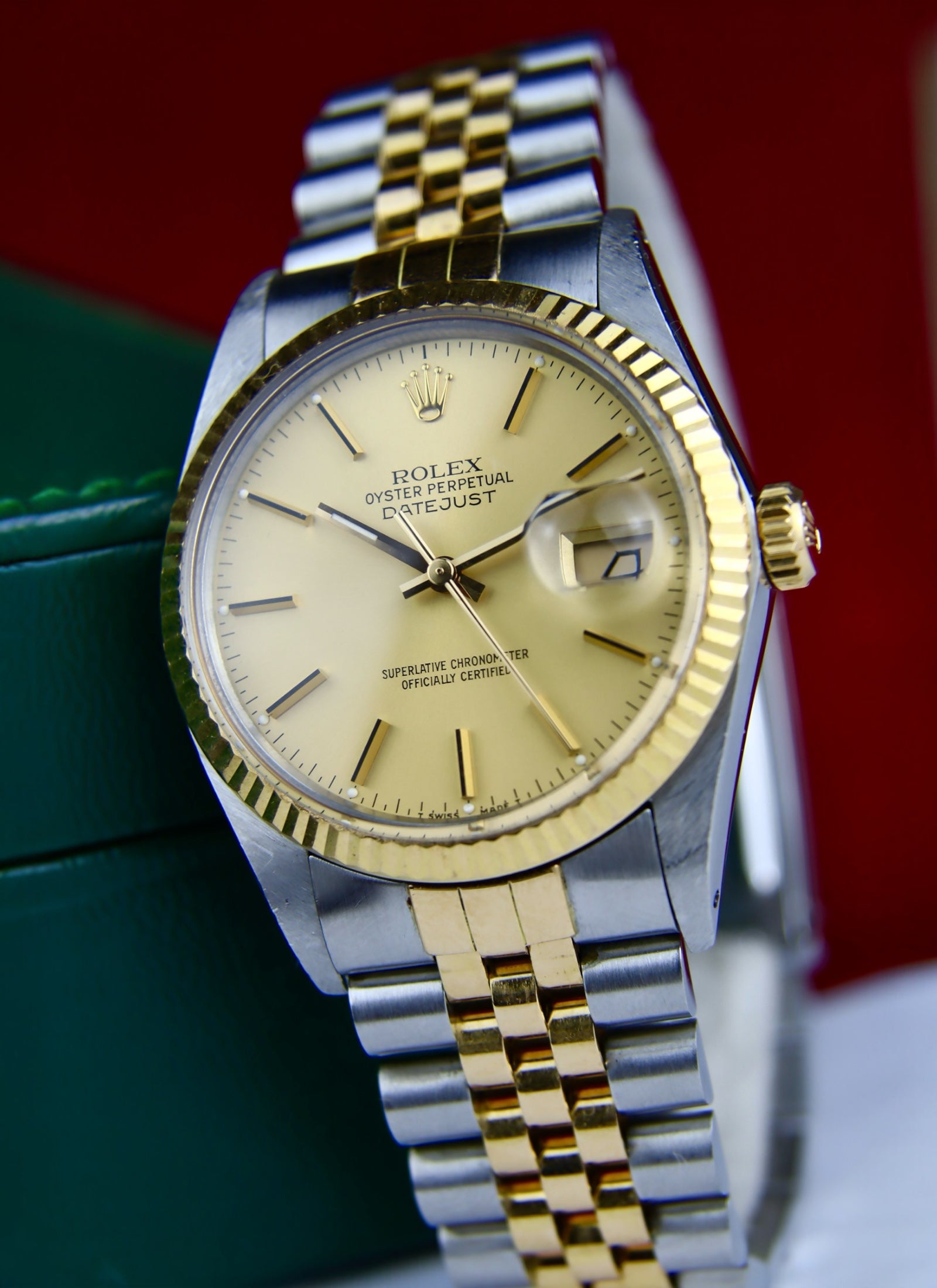 1987 Rolex Datejust Bicolor 16013 Champagne Dial