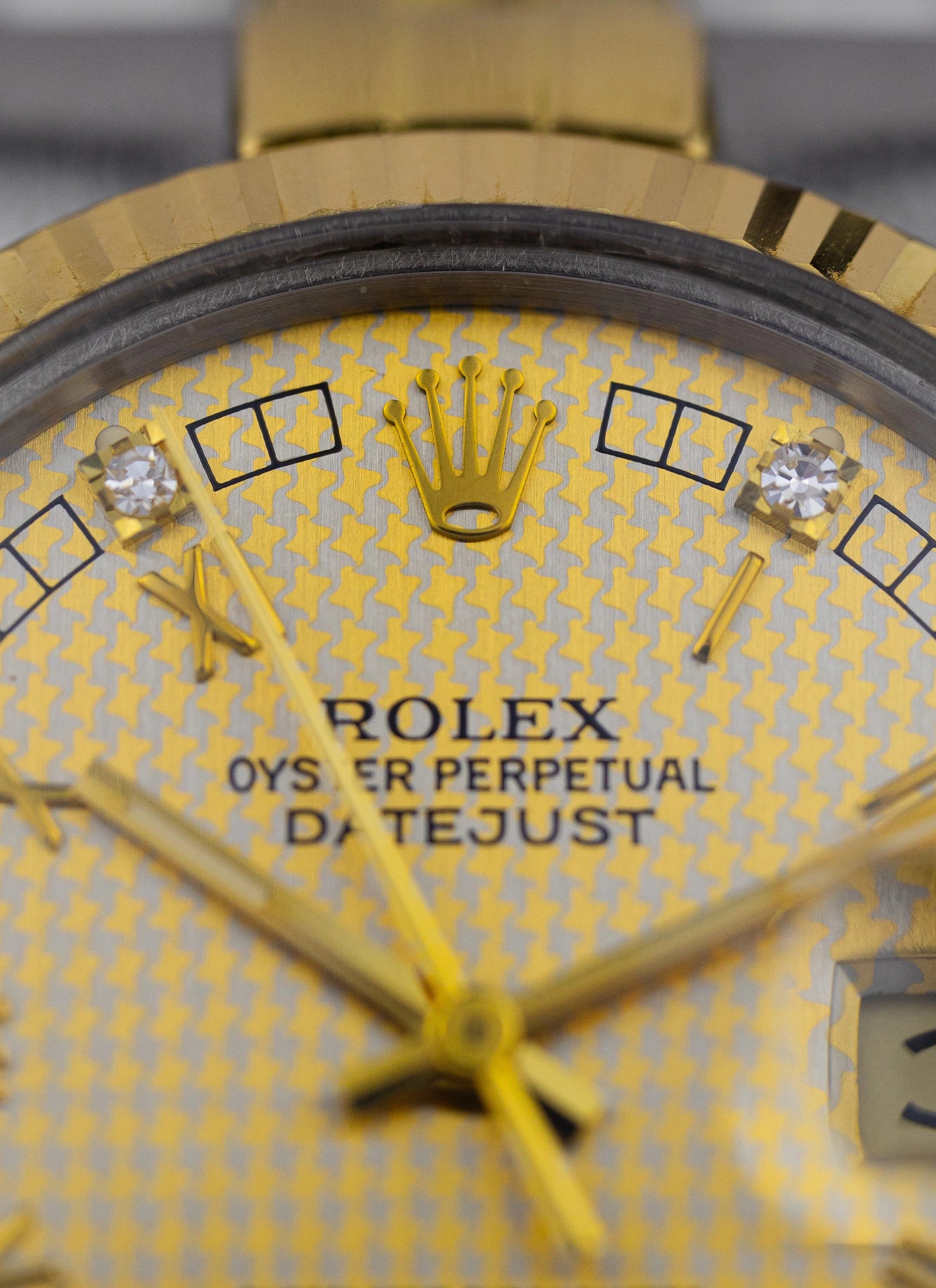 1986 Rolex Datejust 16013 Houndstooth Diamond Dial