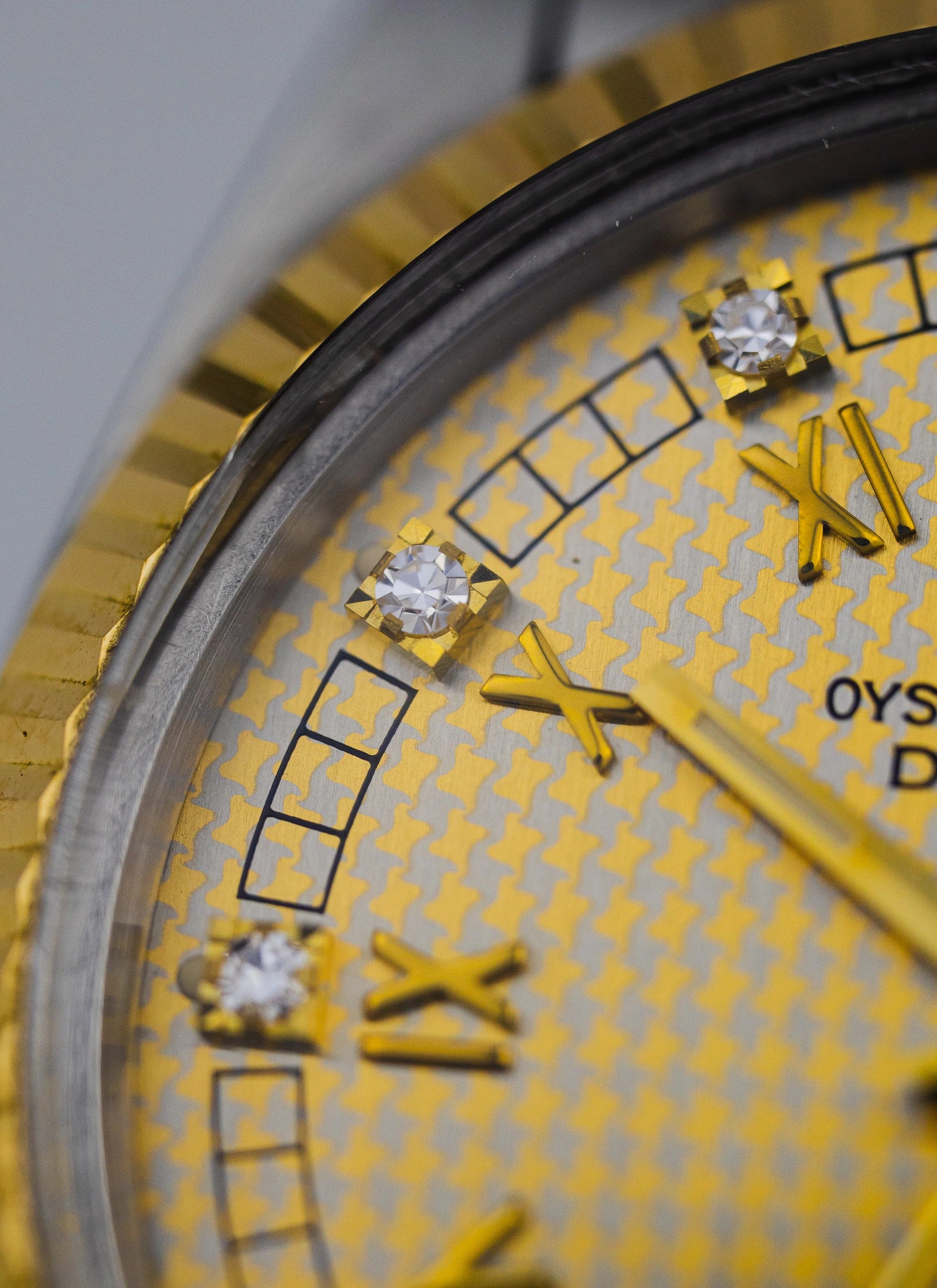 1986 Rolex Datejust 16013 Houndstooth Diamond Dial