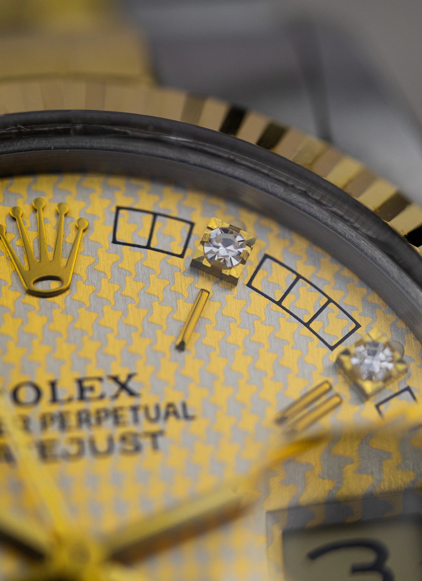 1986 Rolex Datejust 16013 Houndstooth Diamond Dial