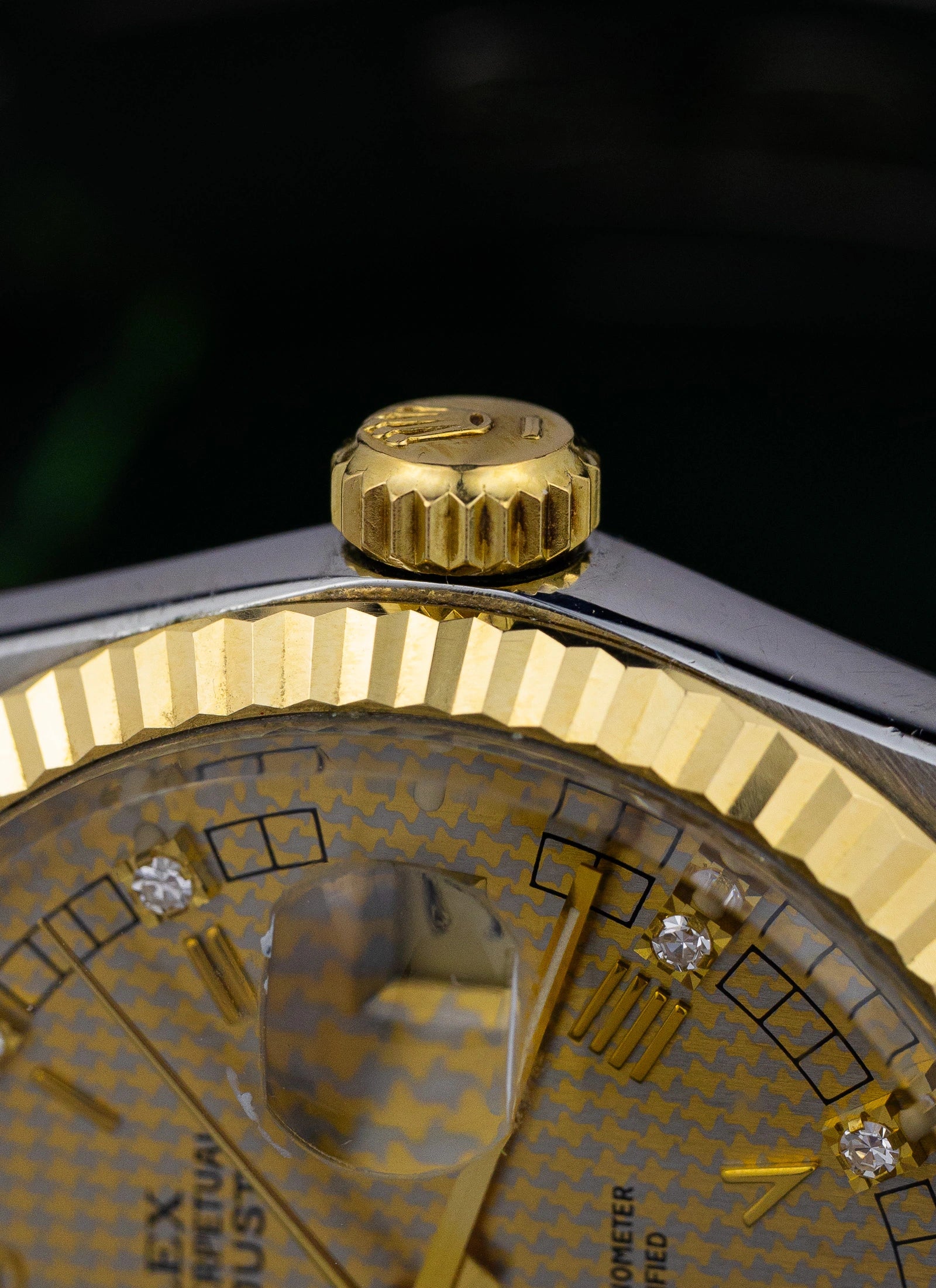 1986 Rolex Datejust 16013 Houndstooth Diamond Dial