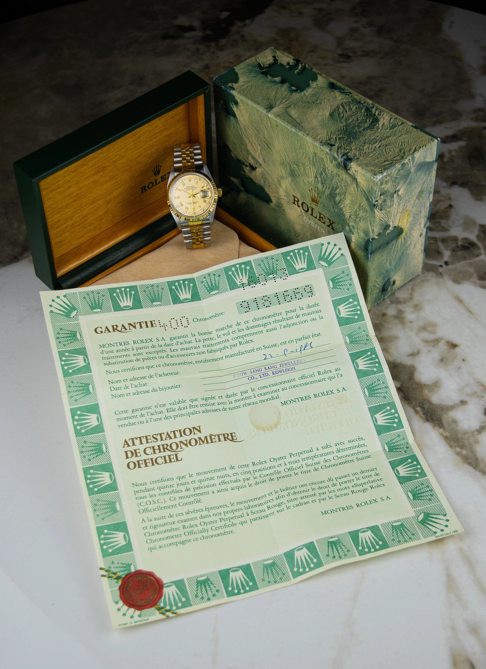 1986 Rolex Datejust 16013 Houndstooth Diamond Dial