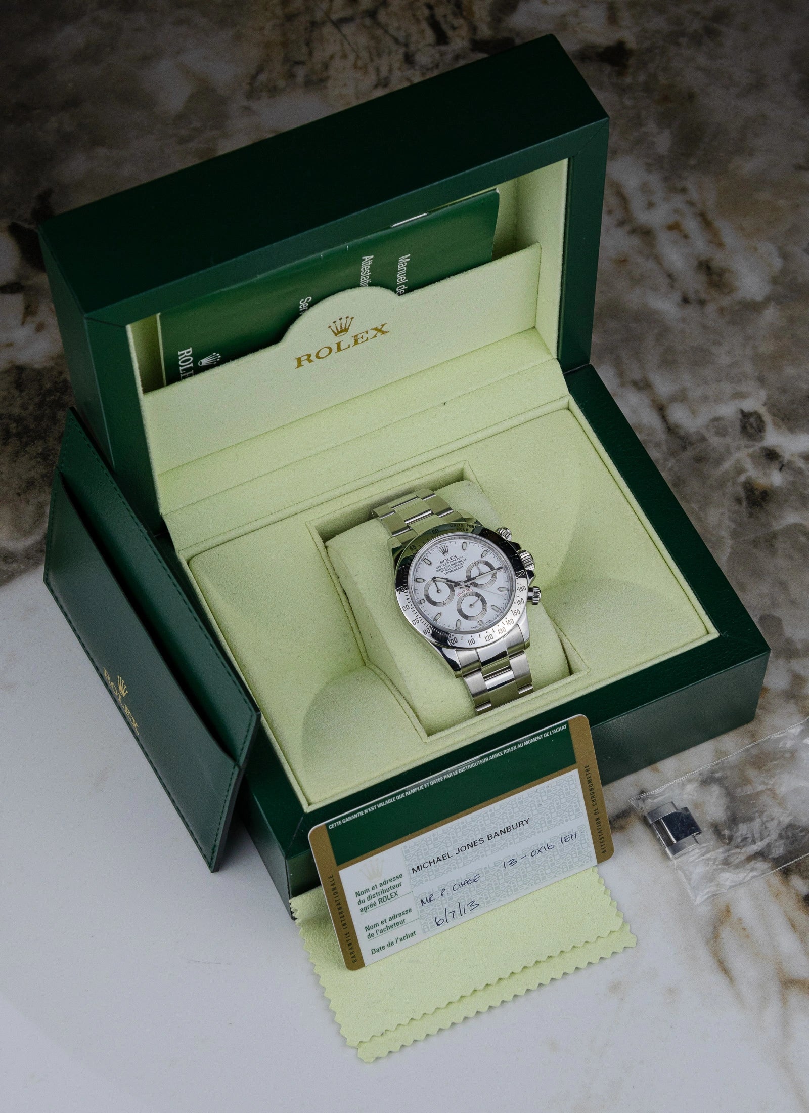 2011 Rolex Cosmograph Daytona White 116520 Full Set