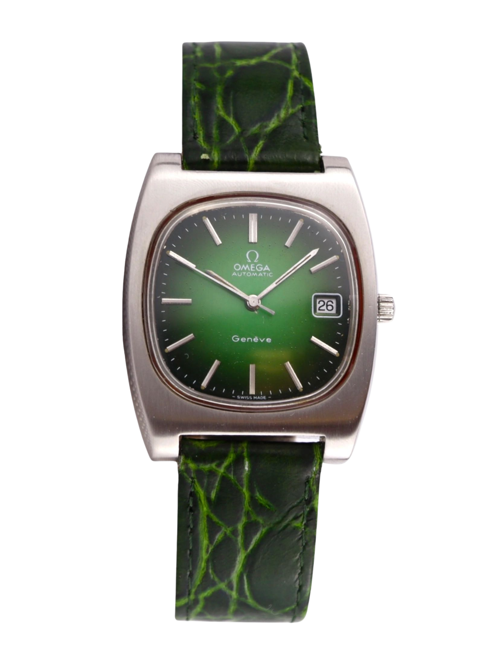 1974 Omega Geneve Tv-Dial Green 166.0190 cal. 1012