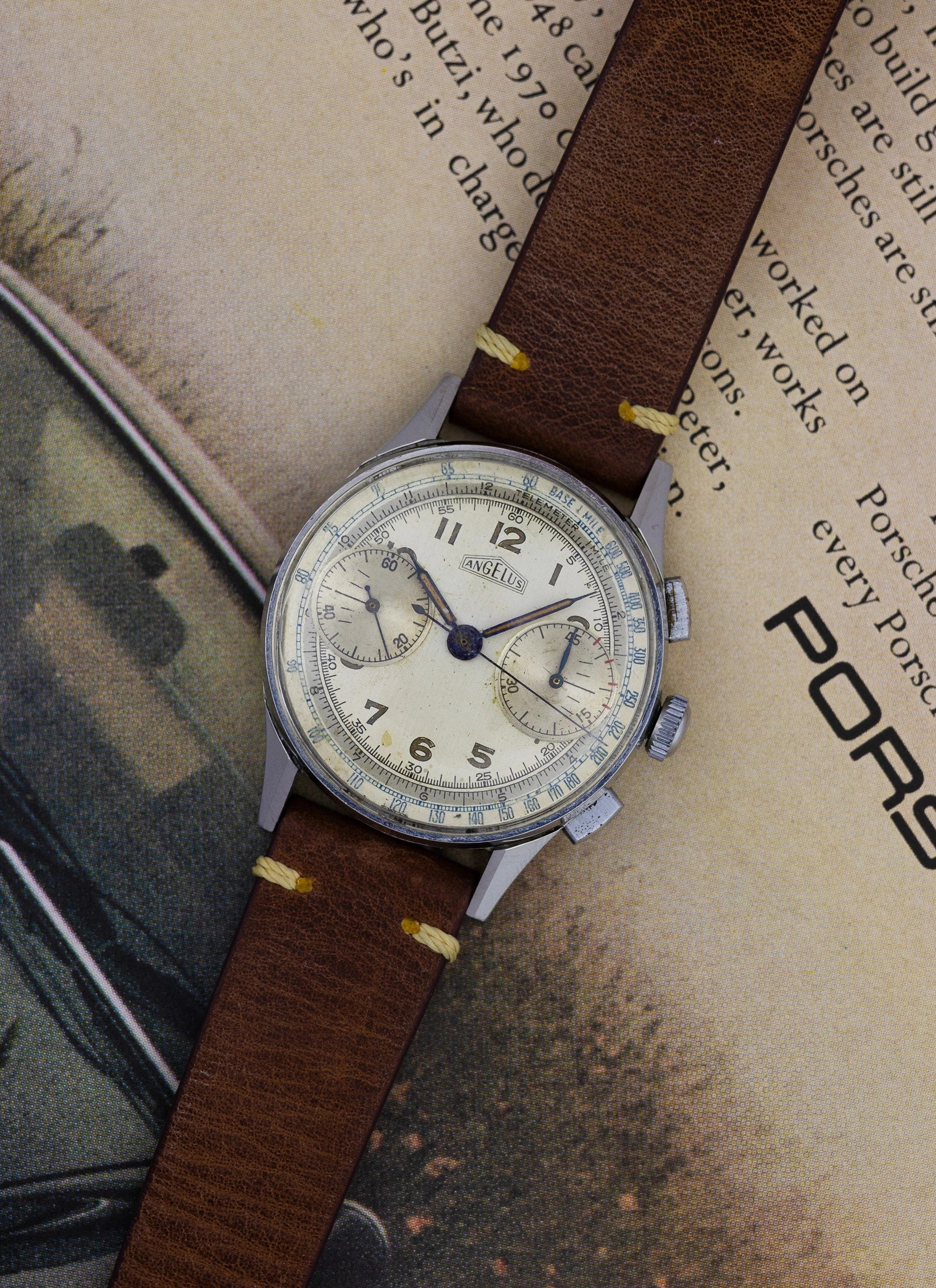 1940s Angelus Two Register Chronograph