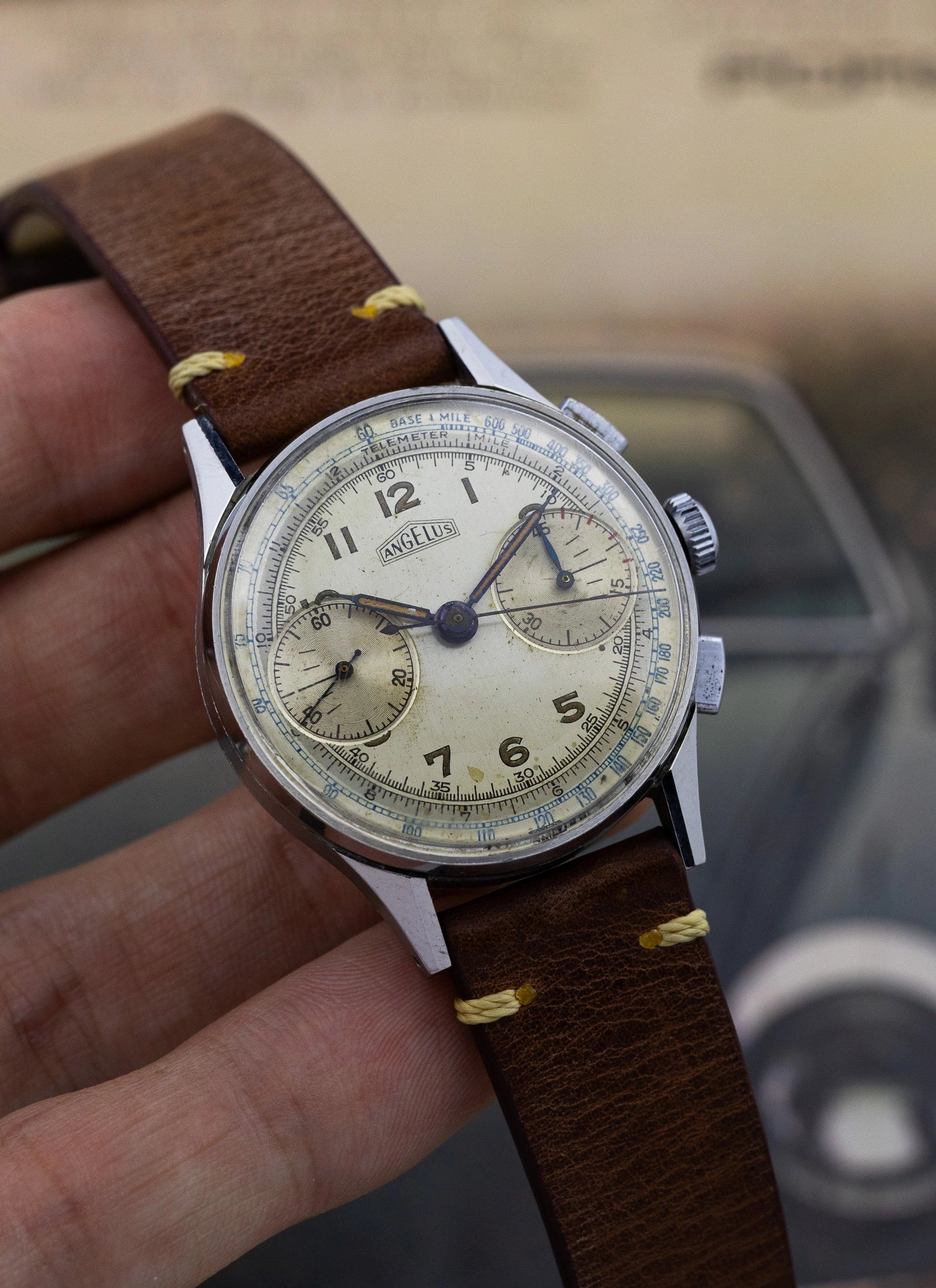 1940s Angelus Two Register Chronograph