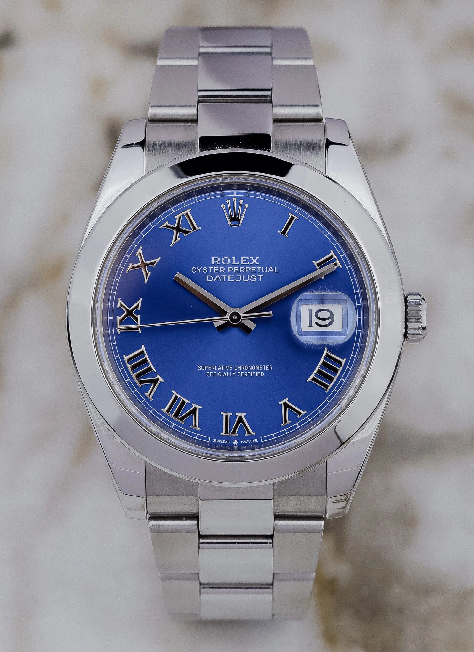 2019 Rolex Datejust 126300 2019 Azzurro Blue
