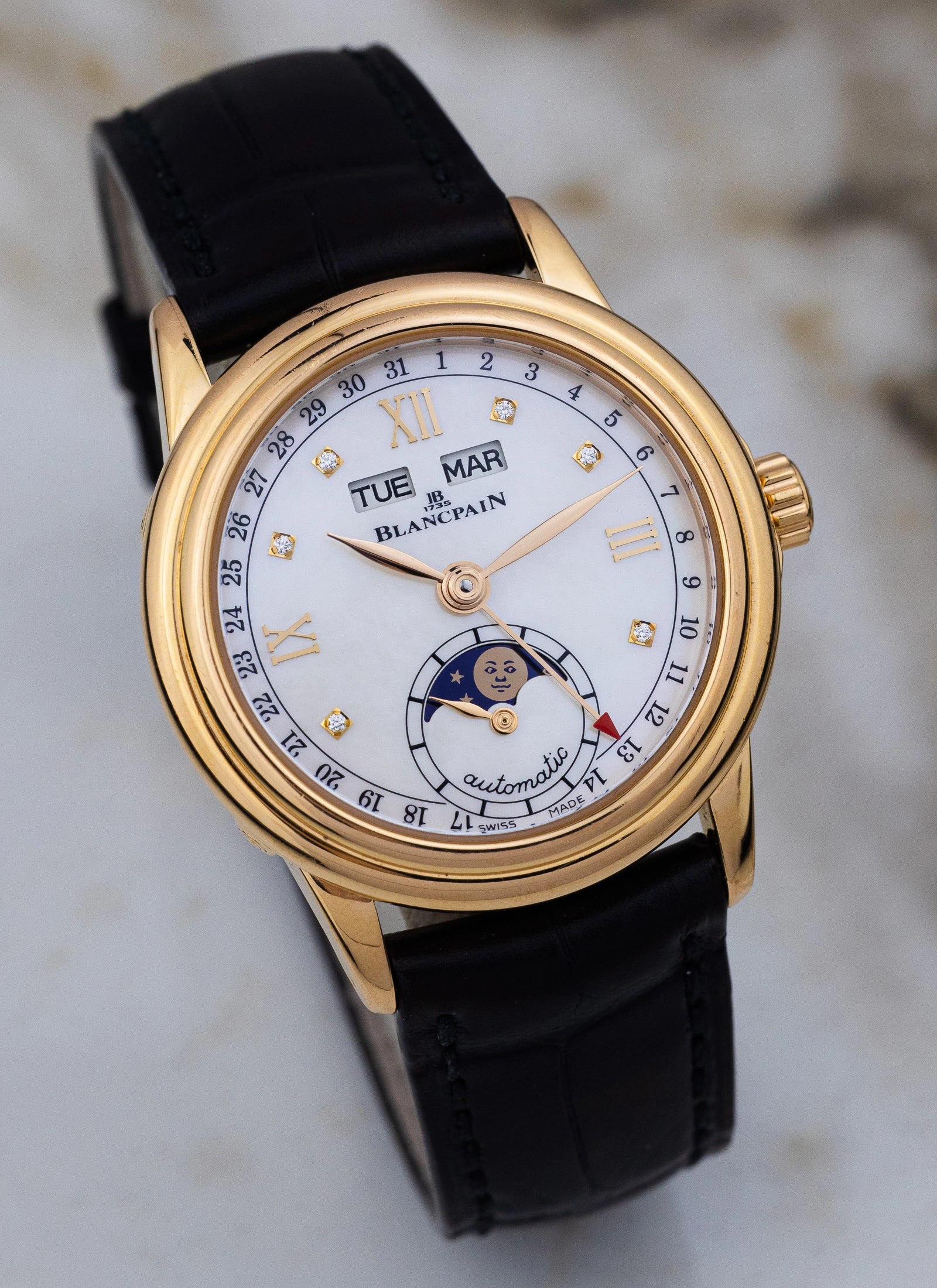 2017 18K Lady Blancpain Moonphase MOP Full Set ref.2360-36914