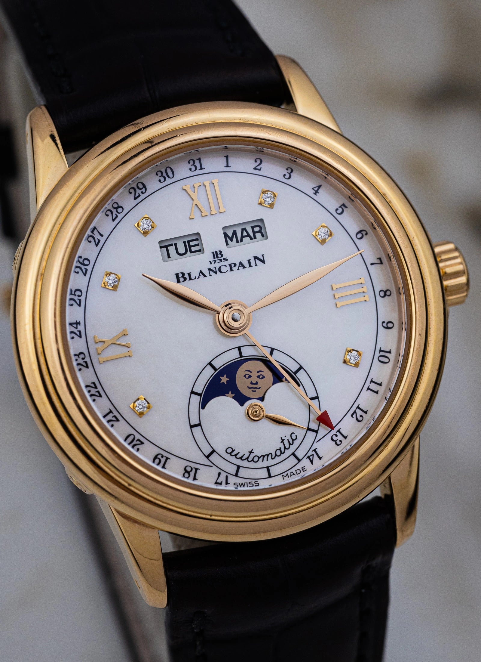 2017 18K Lady Blancpain Moonphase MOP Full Set ref.2360-36914