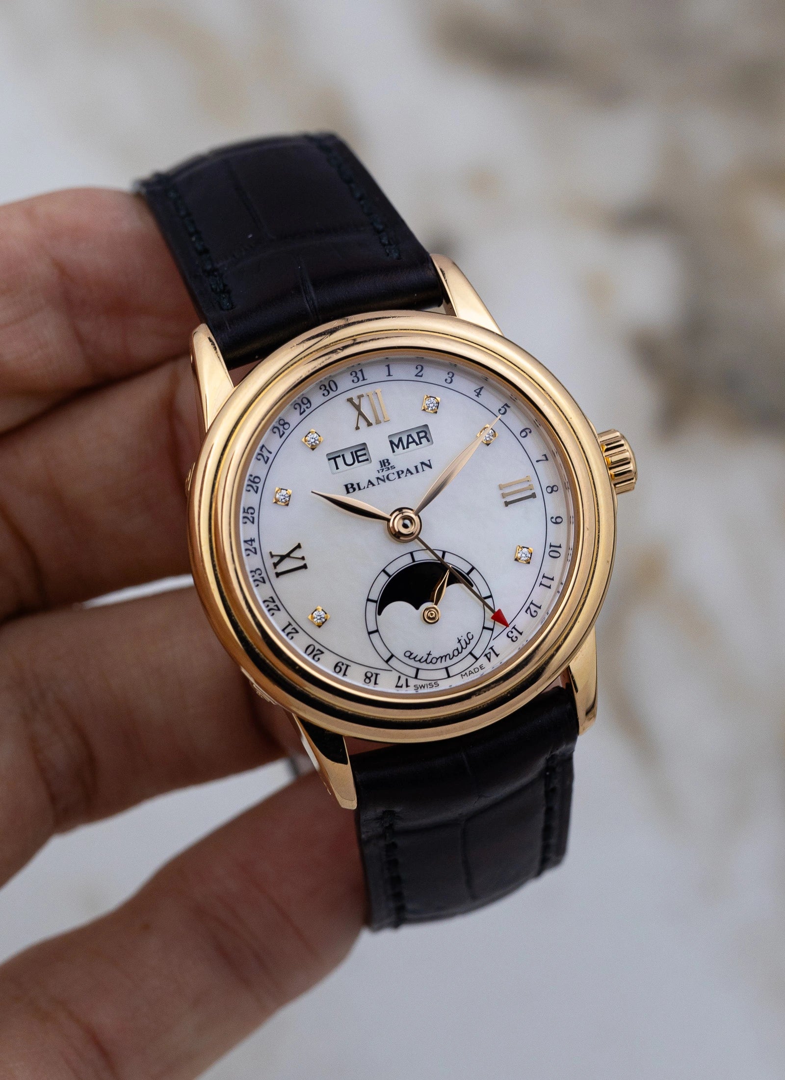 2017 18K Lady Blancpain Moonphase MOP Full Set ref.2360-36914