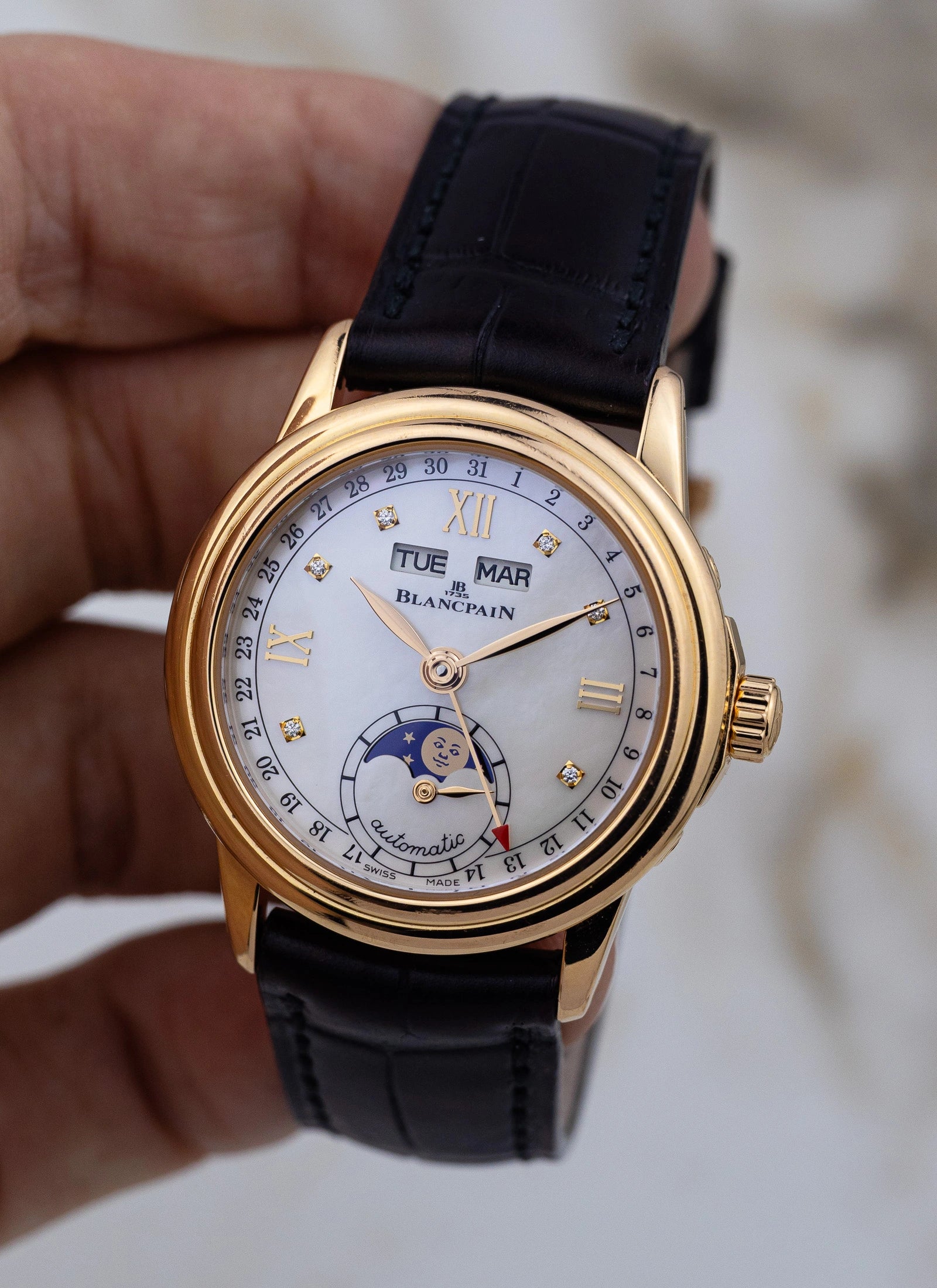 2017 18K Lady Blancpain Moonphase MOP Full Set ref.2360-36914