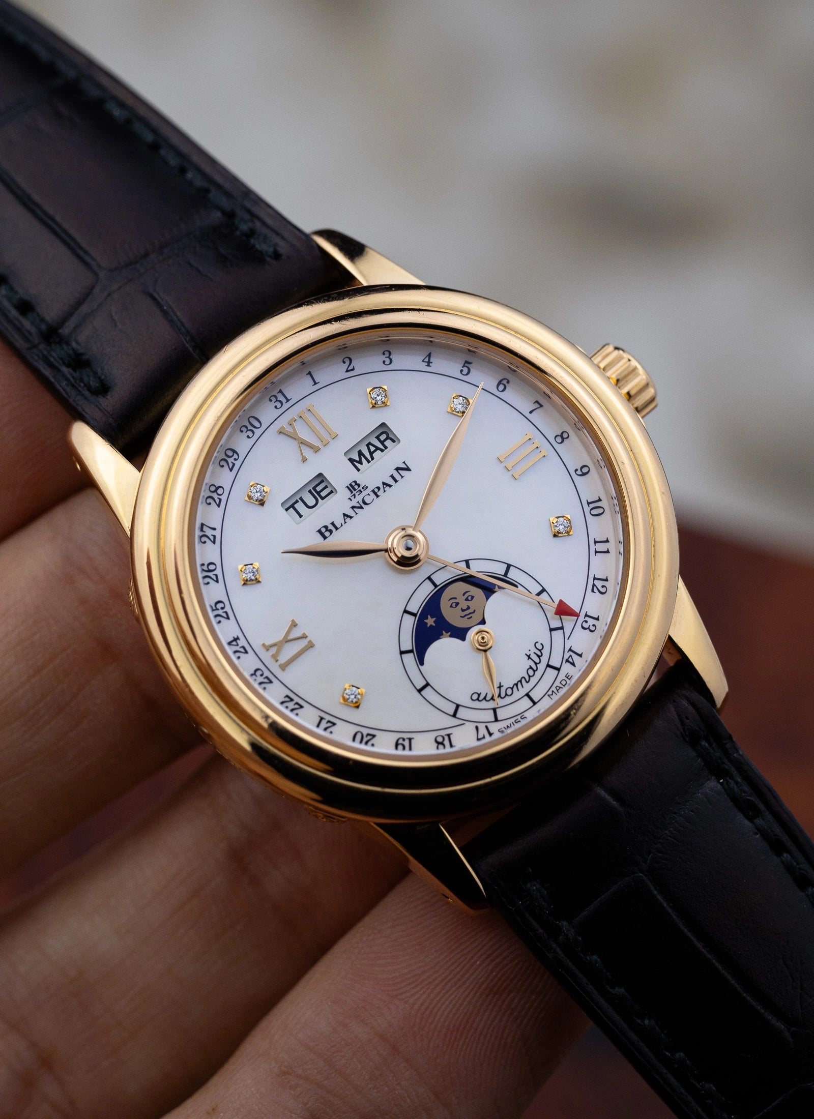2017 18K Lady Blancpain Moonphase MOP Full Set ref.2360-36914