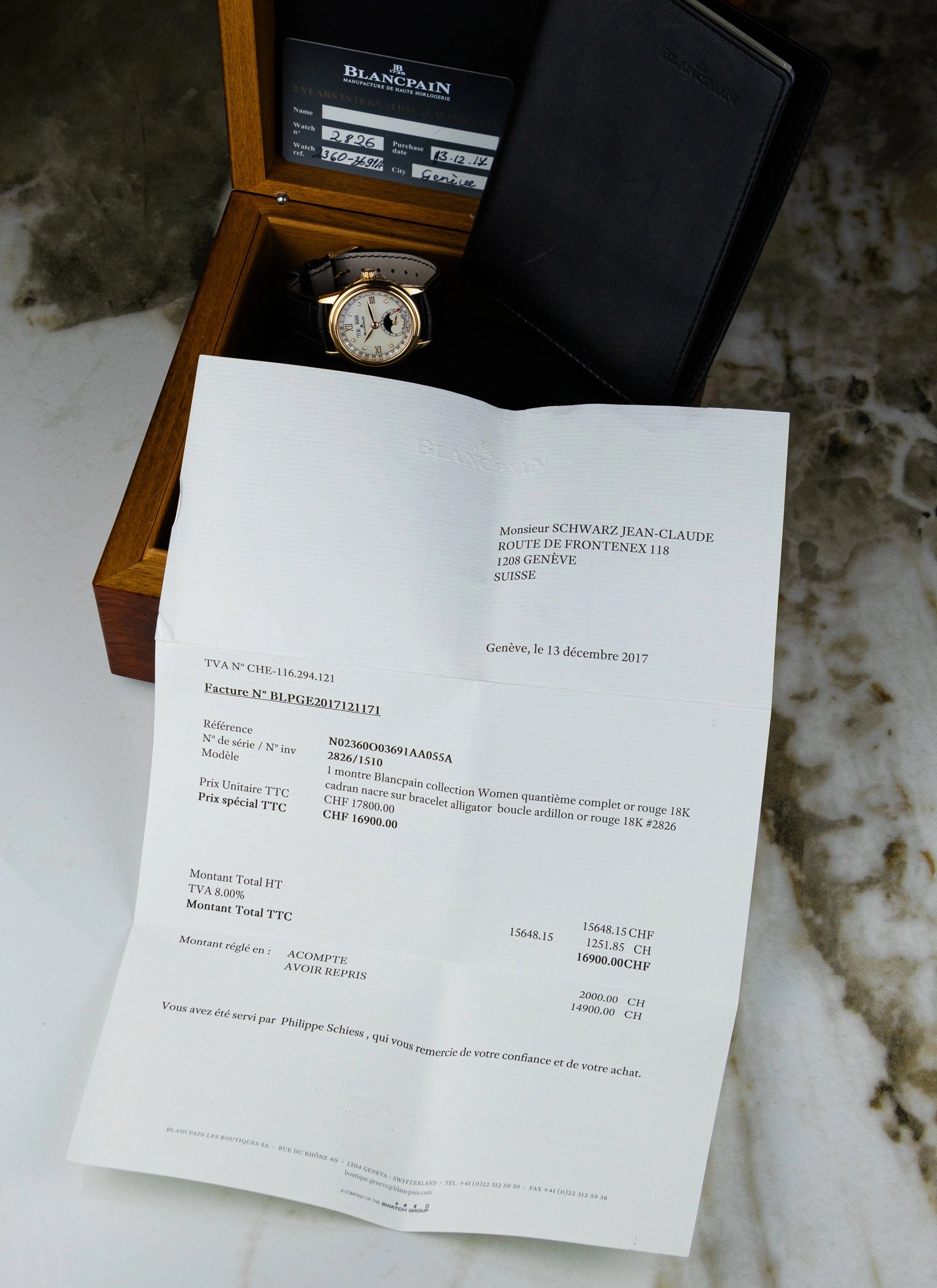 2017 18K Lady Blancpain Moonphase MOP Full Set ref.2360-36914
