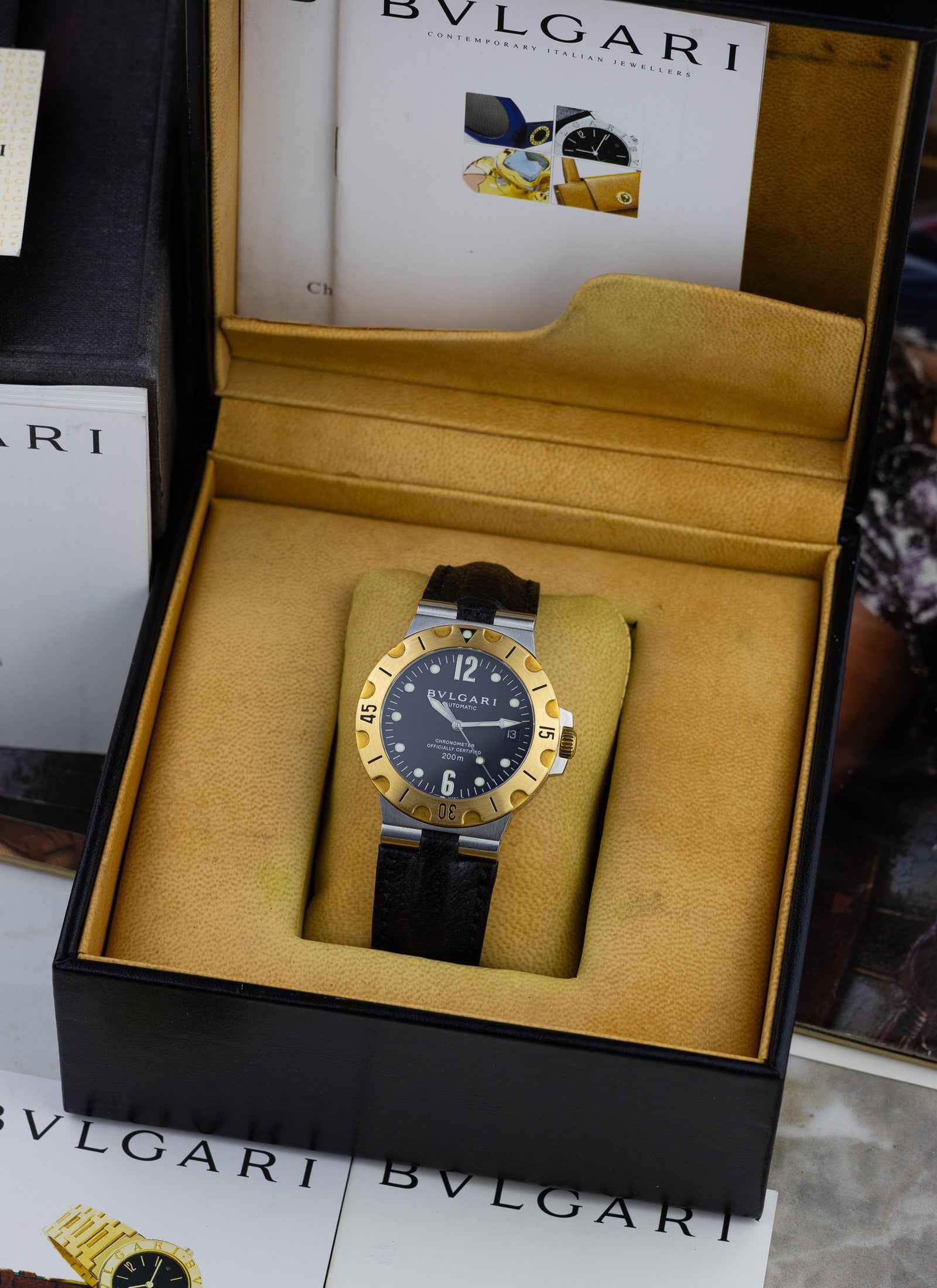 2000s Bulgari Diagono SD38SG Full Set