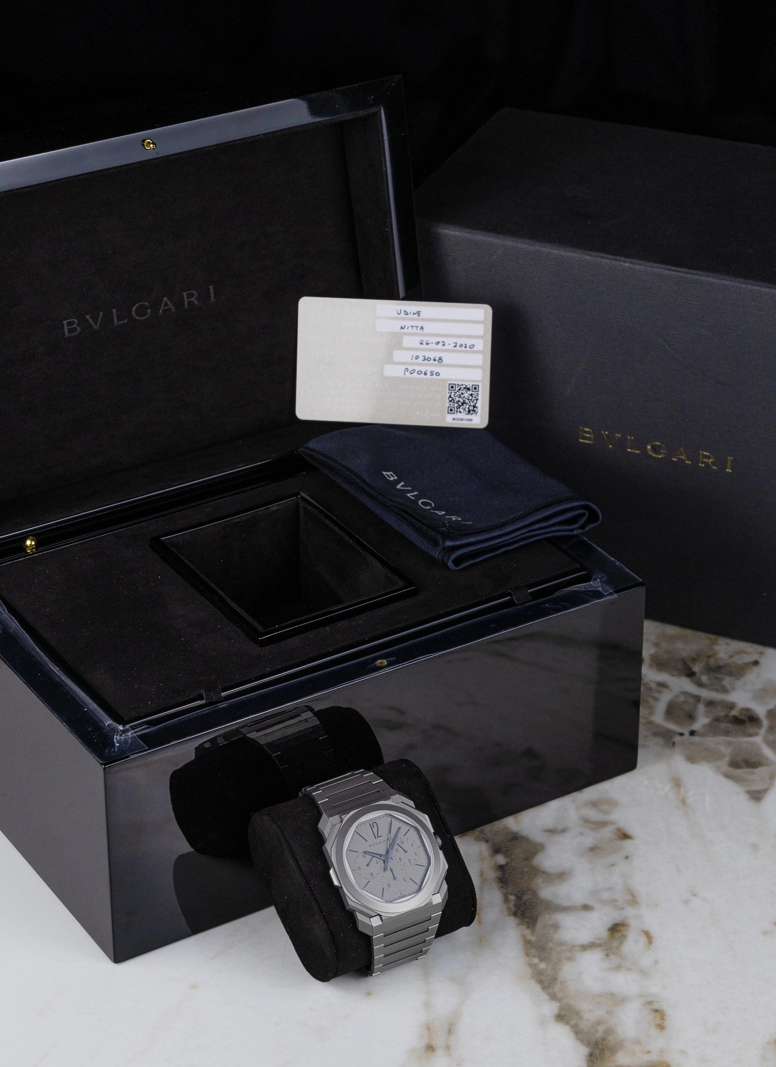 2020 BVLGARI Octo Finissimo Titanium Chronograph GMT 103068