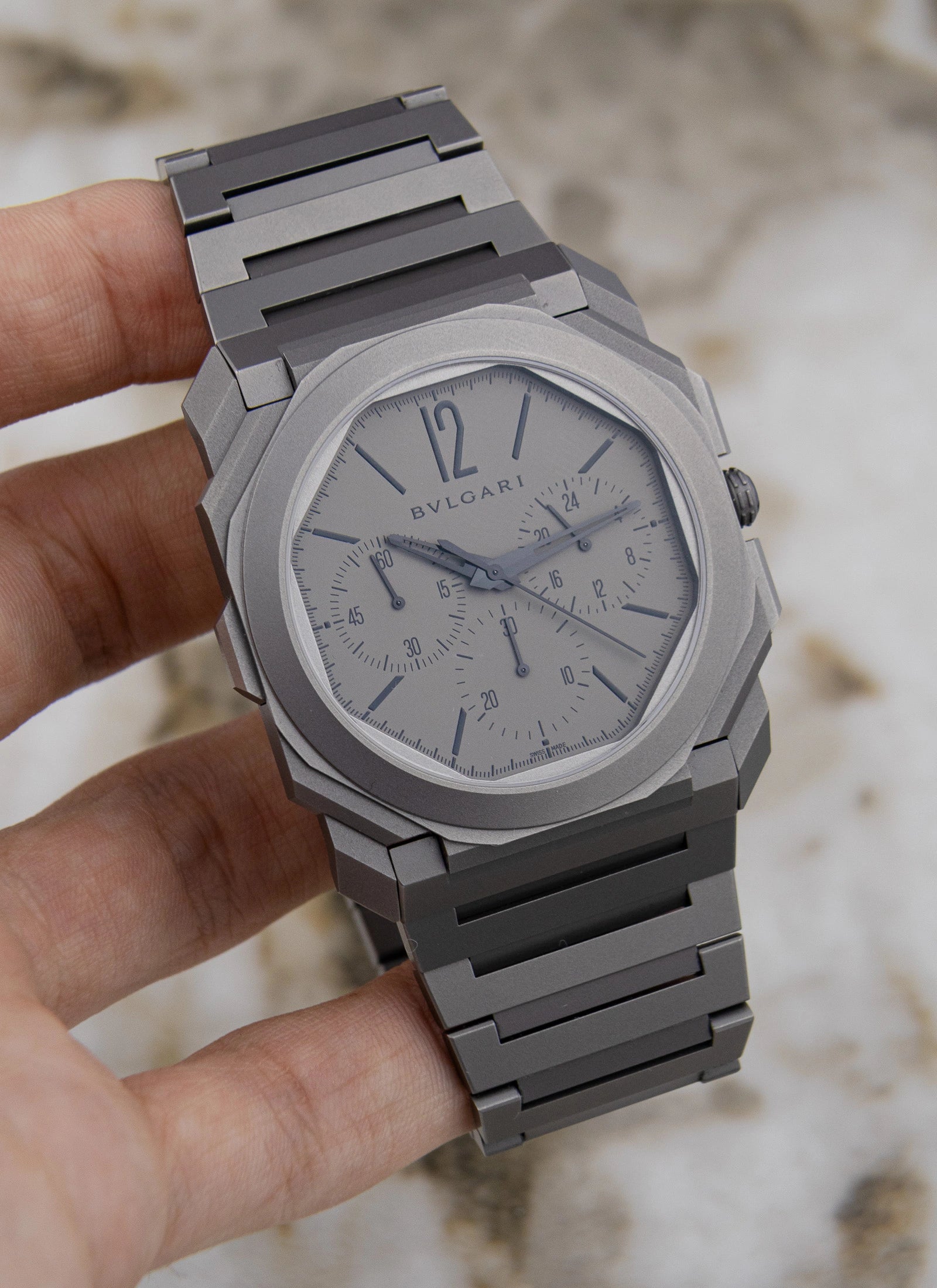 2020 BVLGARI Octo Finissimo Titanium Chronograph GMT 103068