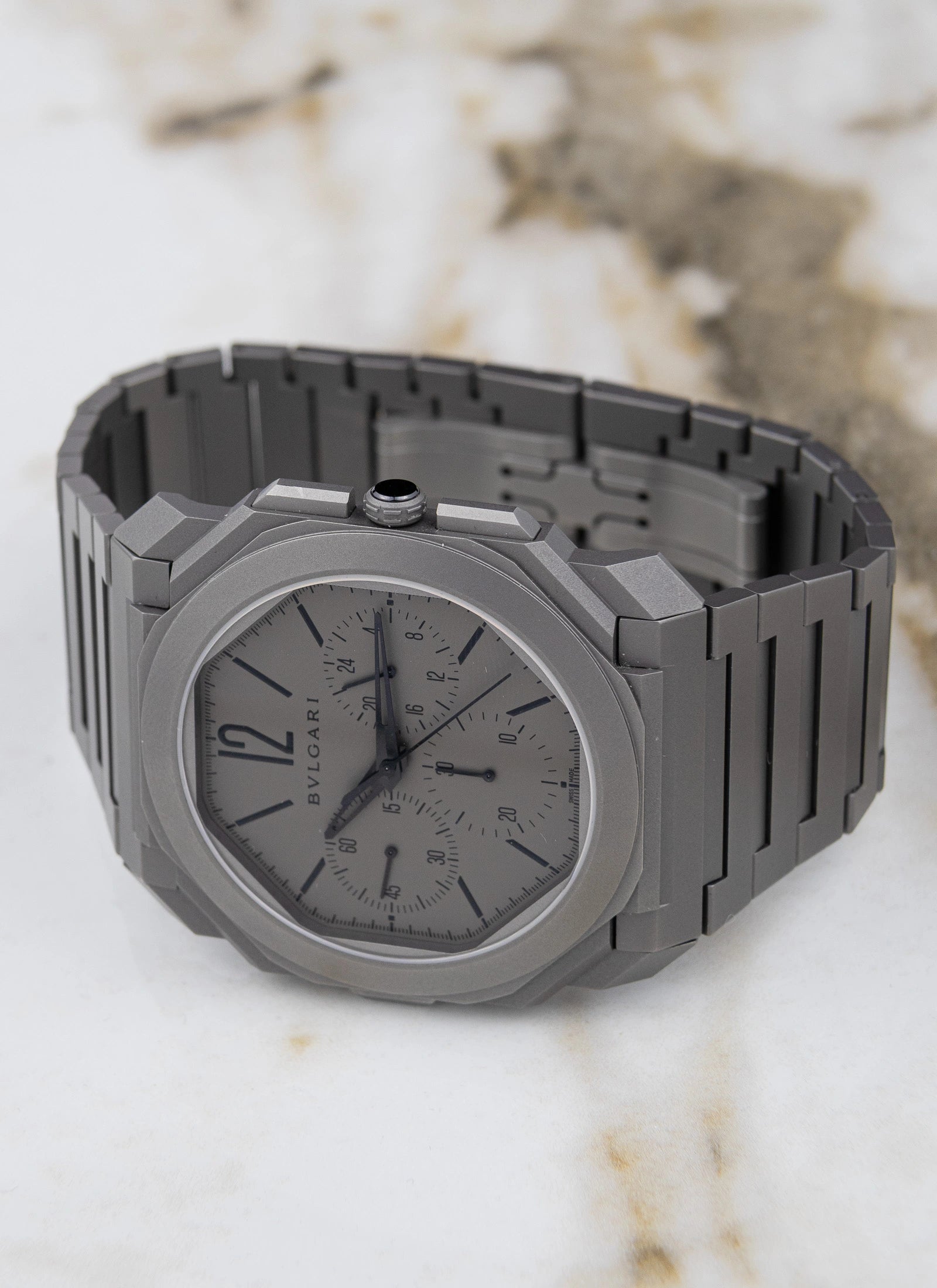 2020 BVLGARI Octo Finissimo Titanium Chronograph GMT 103068