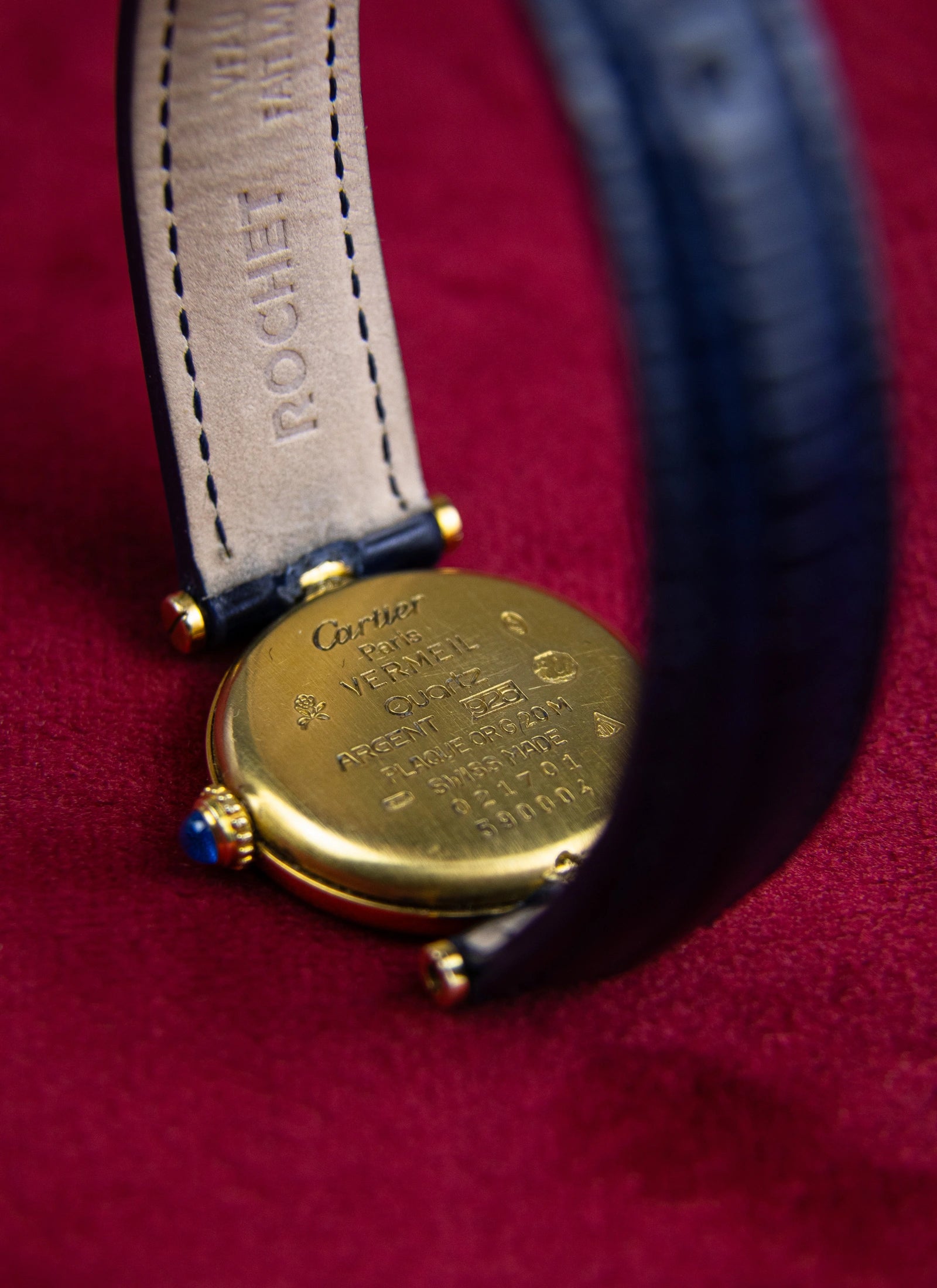 1990s Must De Cartier Vendome 590004 Trinity Dial Full Set