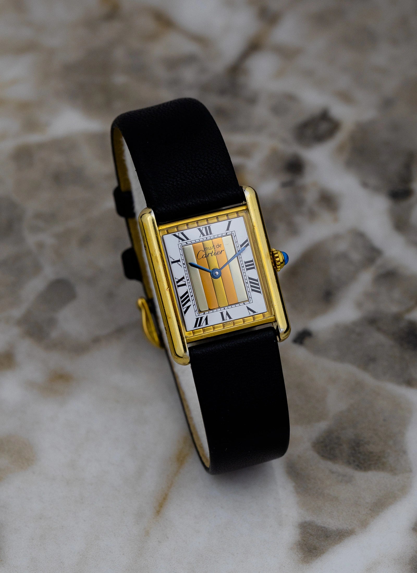 1990 Must de Cartier Tank Trinity Dial 590005 Papers & Travel Pouch