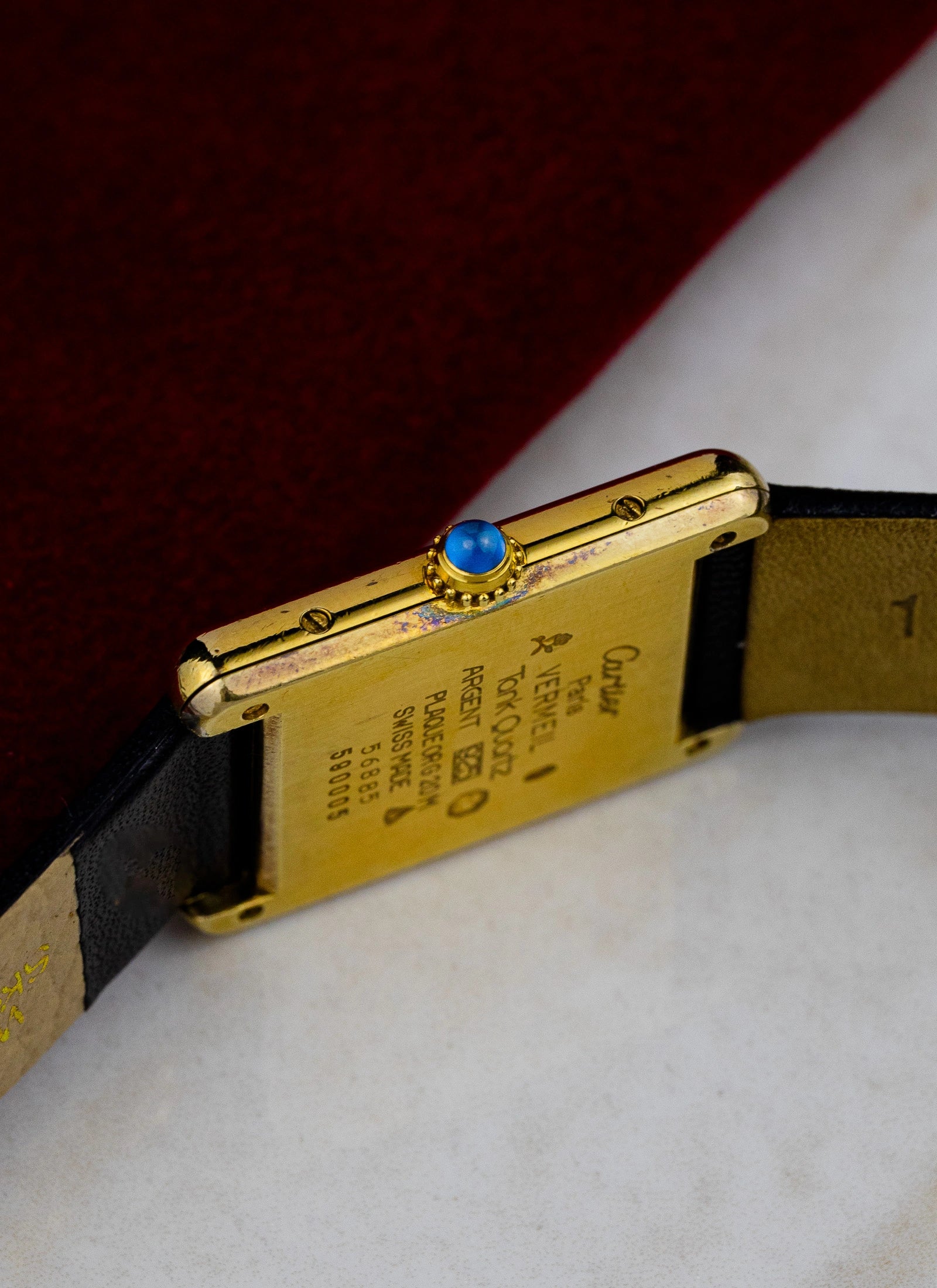 1990 Must de Cartier Tank Trinity Dial 590005 Papers & Travel Pouch