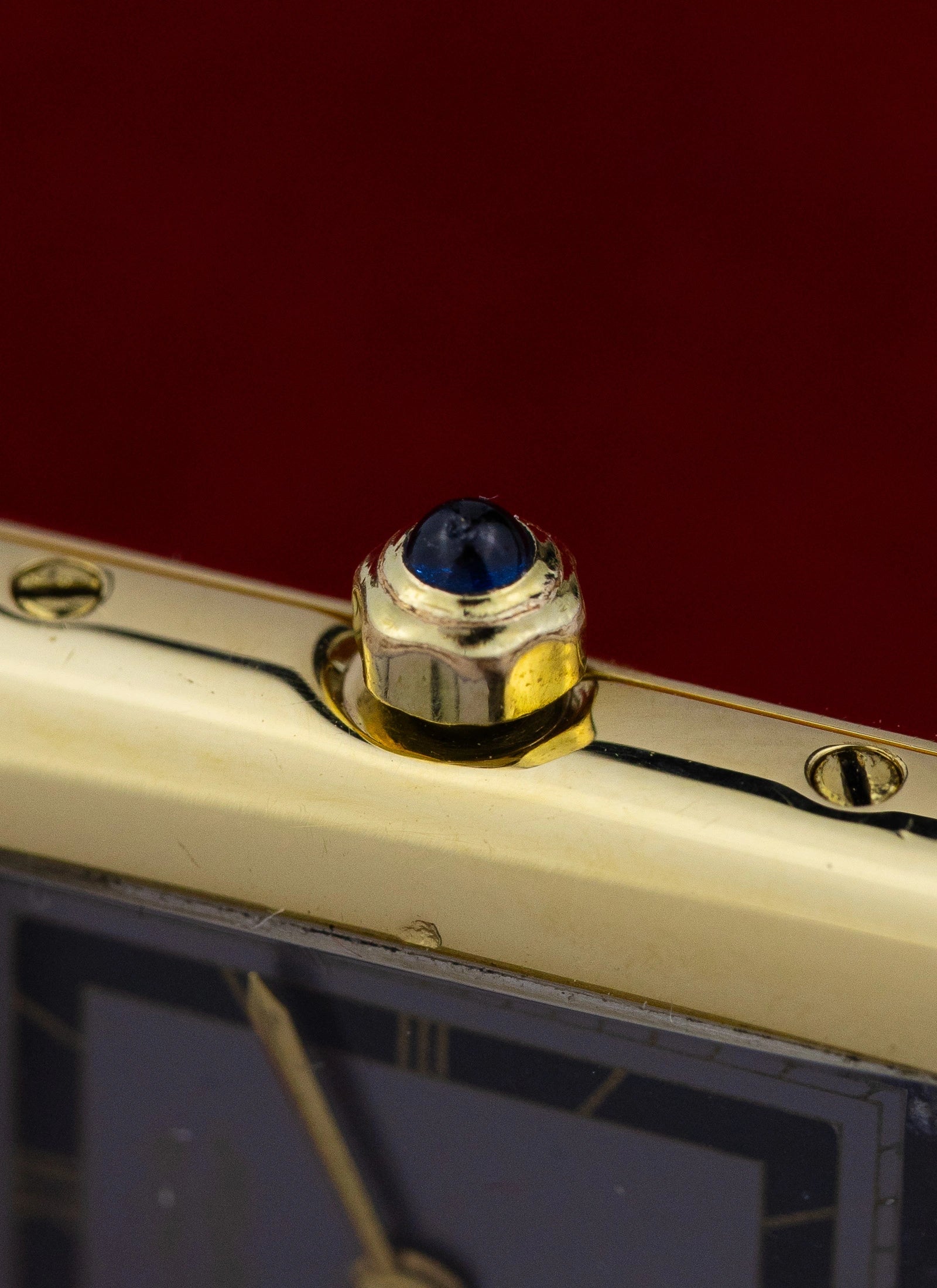 1990s Cartier Tank Black Art Deco Dial 3 66001 Box