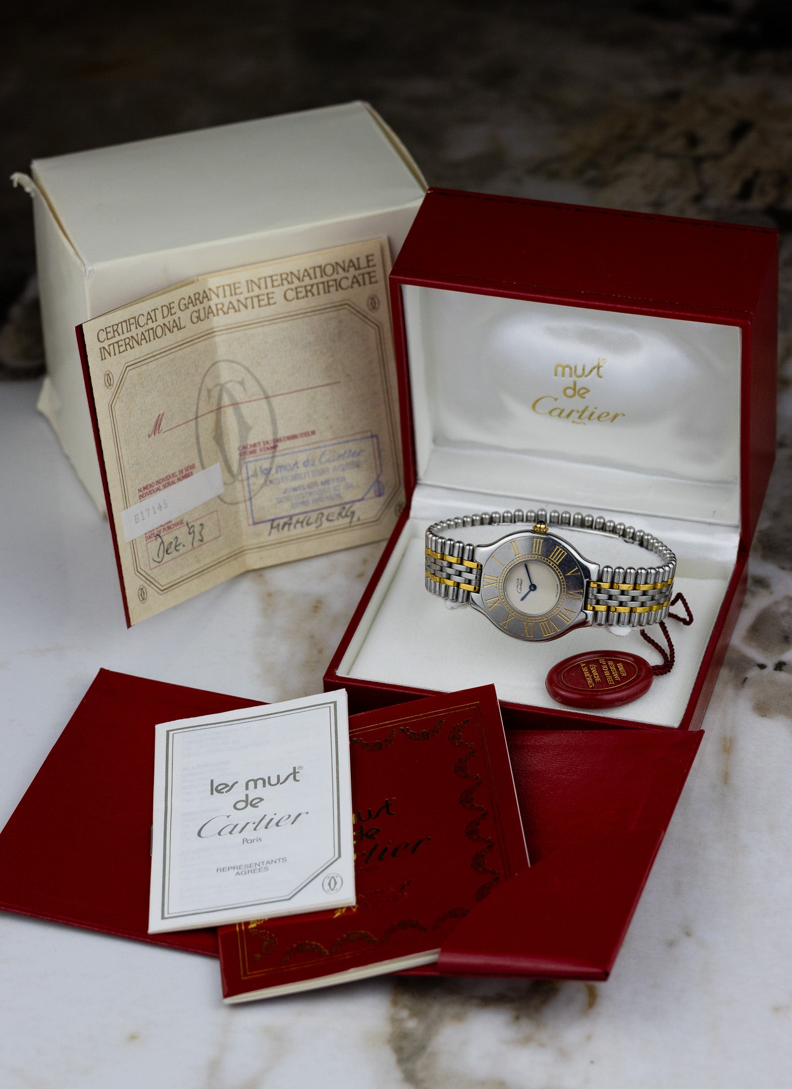1993 Cartier Must 21 Quartz Full Set