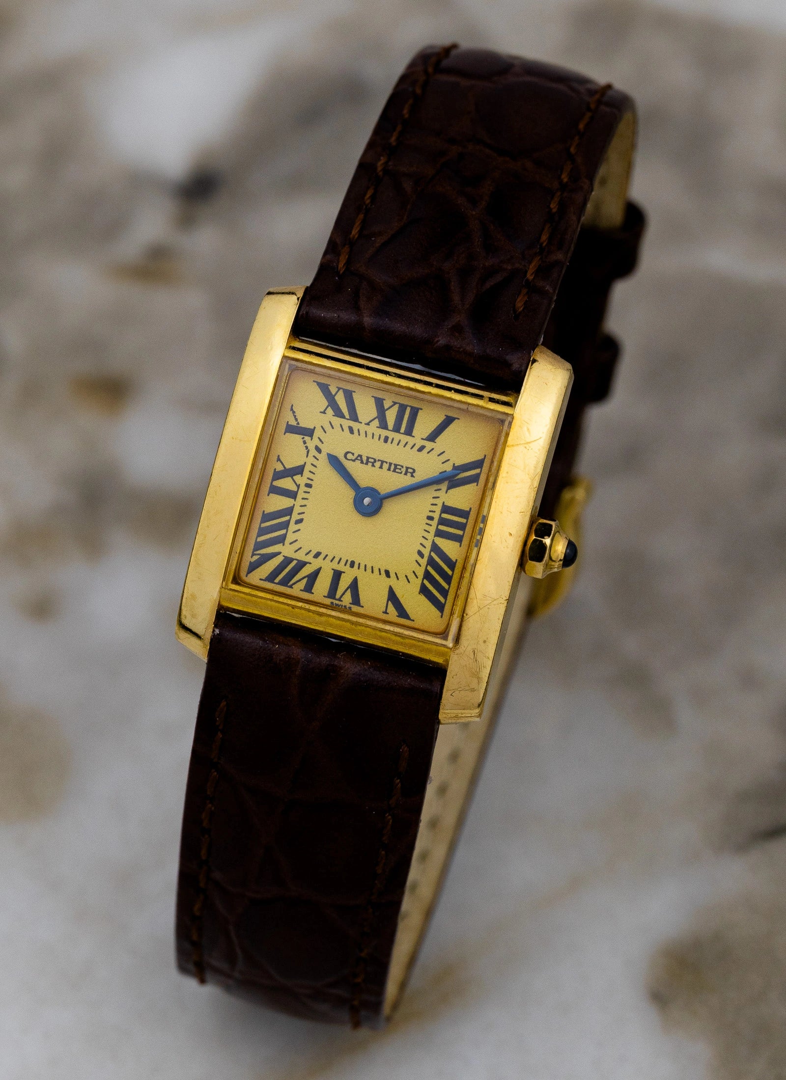 2000s 18K Cartier Tank Francaise 1820