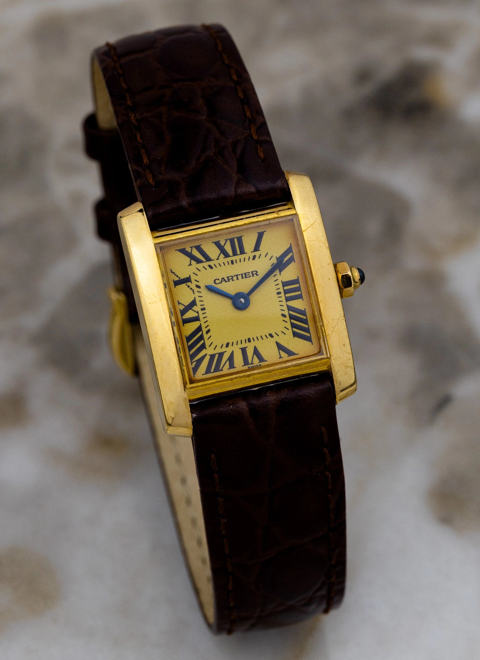 2000s 18K Cartier Tank Francaise 1820