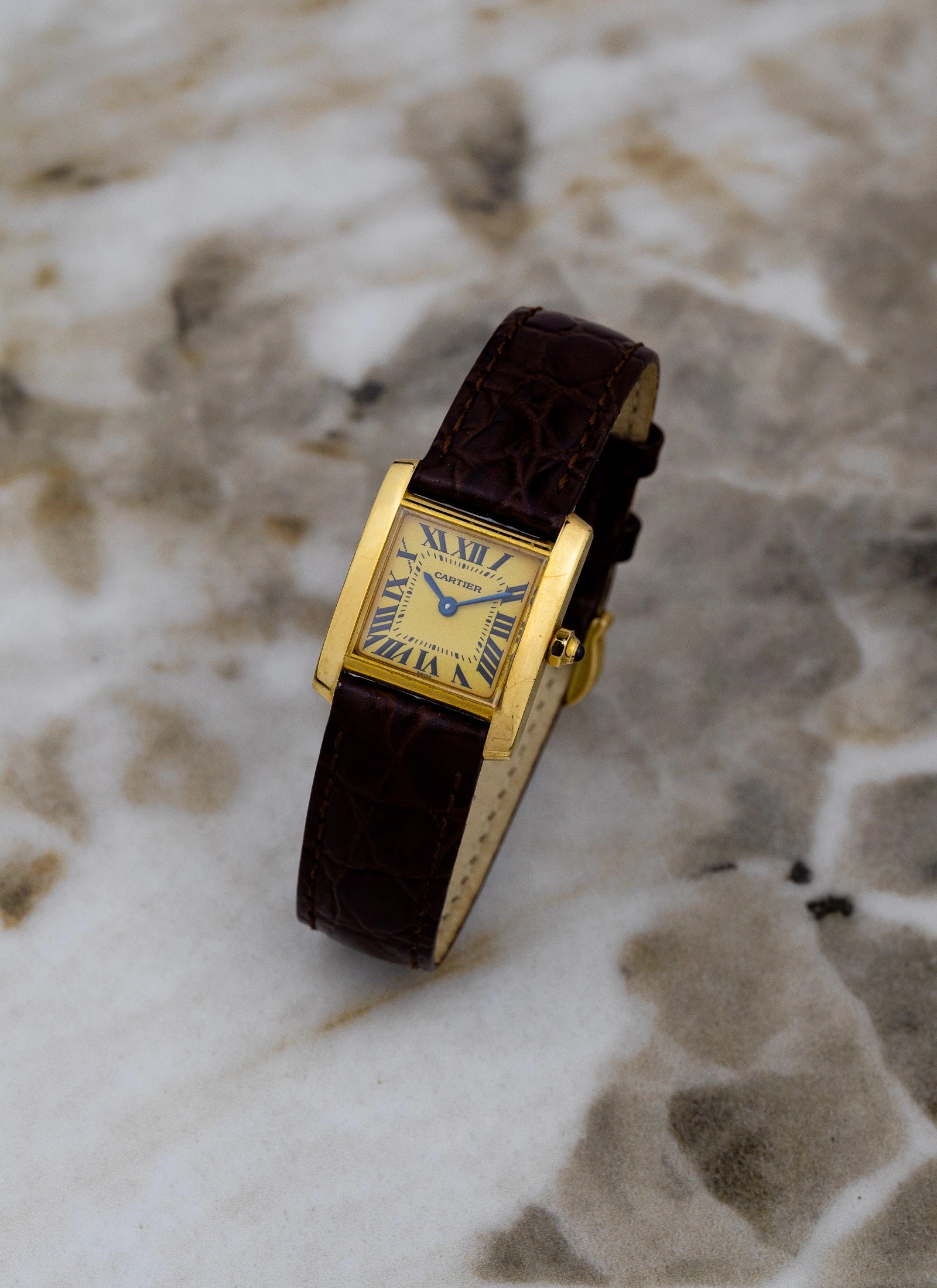 2000s 18K Cartier Tank Francaise 1820